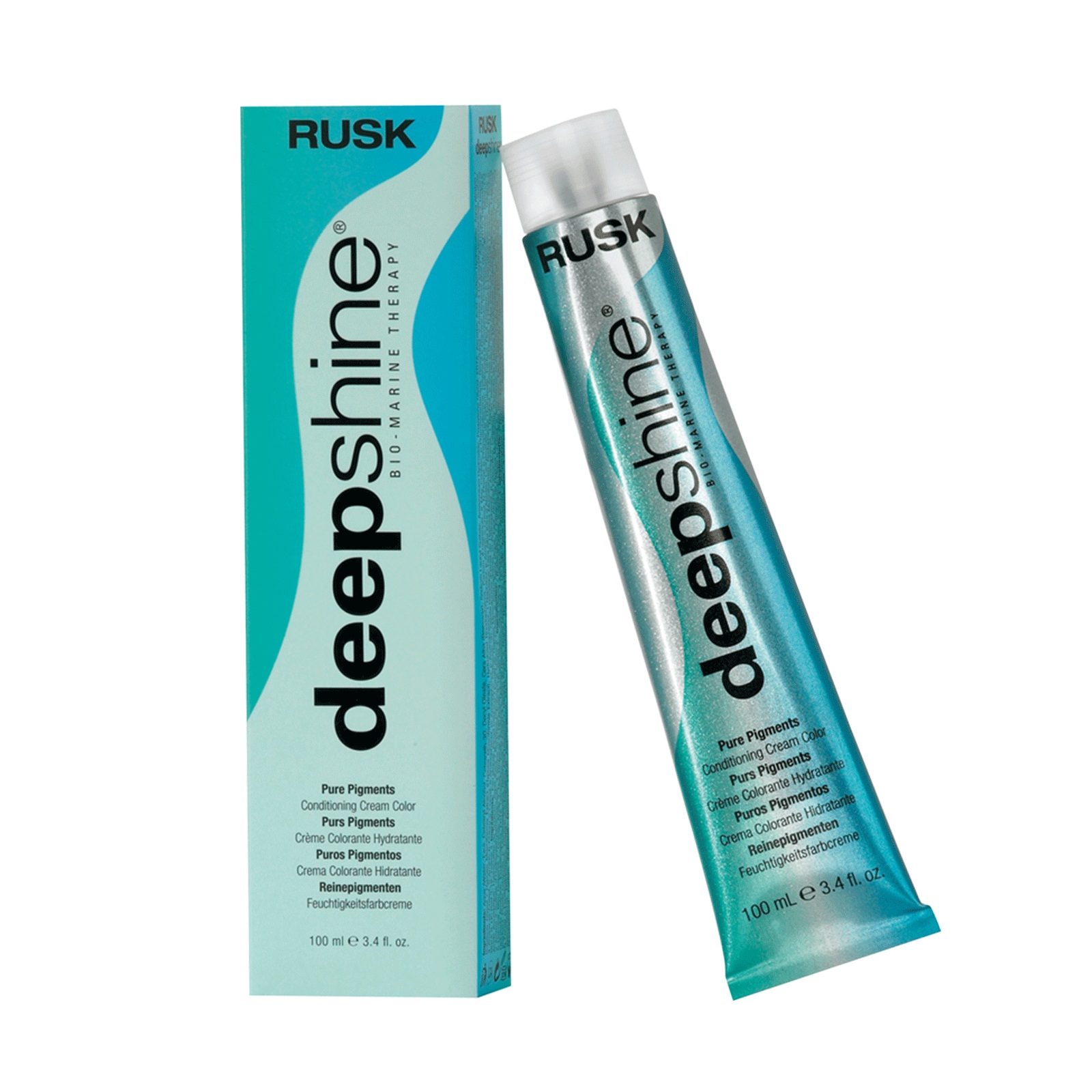 Rusk Deep Shine 4.01a Medium Ash Brown Advanced Marine Therapy Cream Hair Color 3.4oz 100ml | SellerSpree