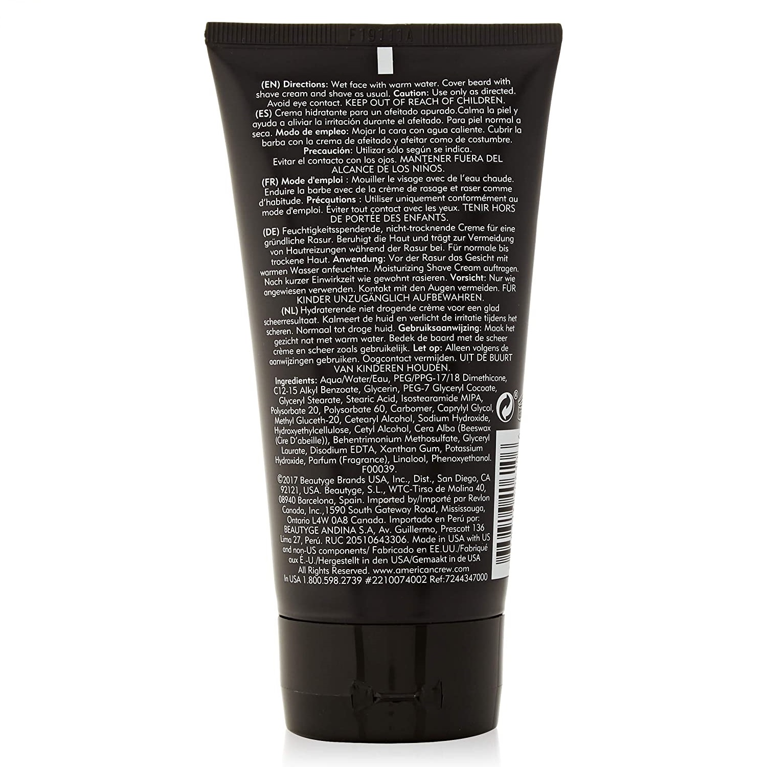 American Crew Shaving Skincare Moisturizing Shave Cream Moisturizing Non-Drying Soothes Helps Alleviate Irritation 5.1 Ounce 150 Milliliters | SellerSpree