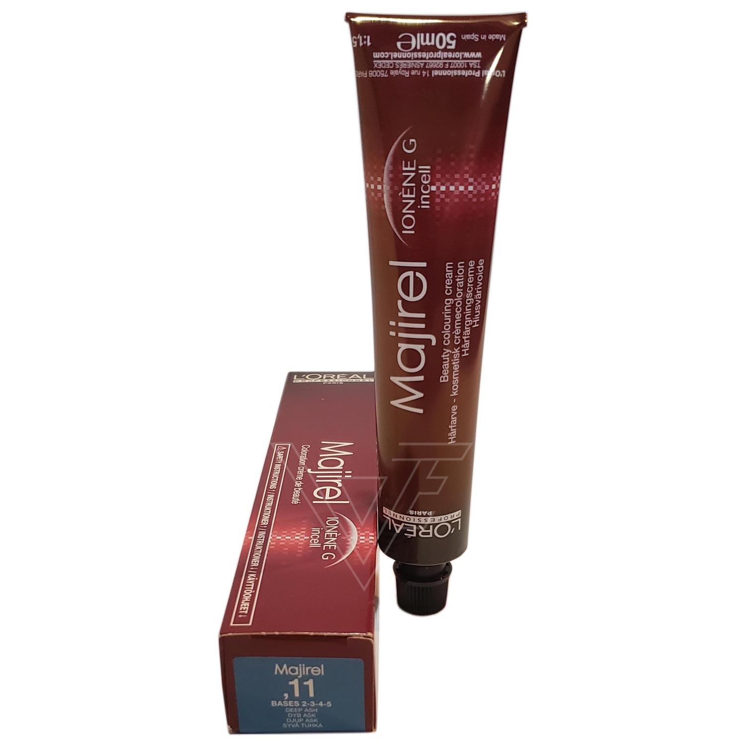 Loreal Professionnel Paris Majirel Metallics #.11 Ash Intense Ionene G Incell Permanent Hair Color aka-.11/BB 1.7 Ounce 50 Milliliters | SellerSpree