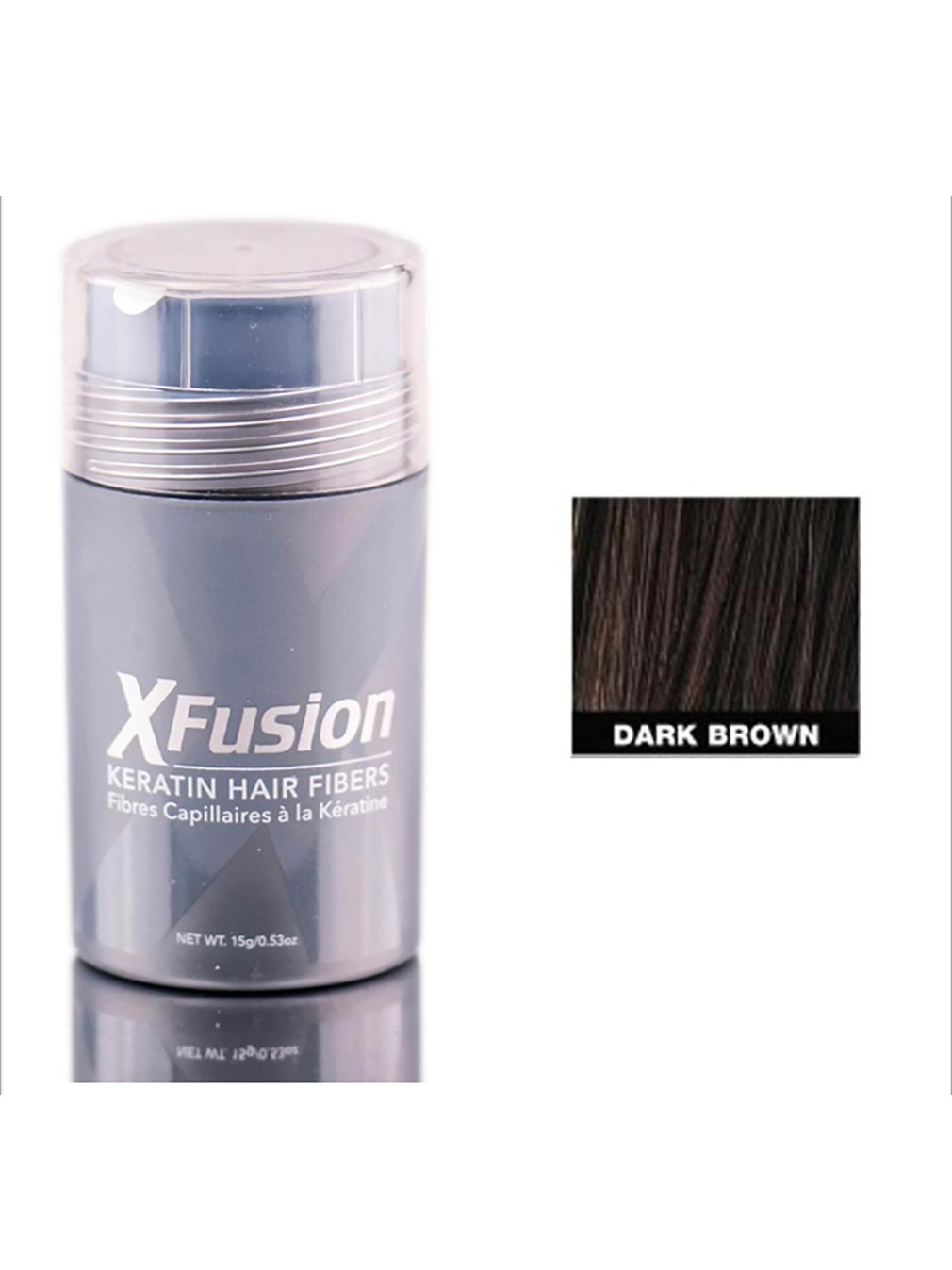 Xfusion Keratin Hair Fibers Dark Brown 0.53 Ounce 15 Gram | SellerSpree