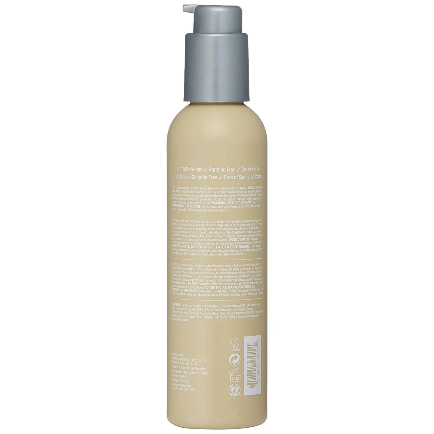 Abba Style Gel Medium Hold For All Hair 6 Ounce 177 Milliliters | SellerSpree