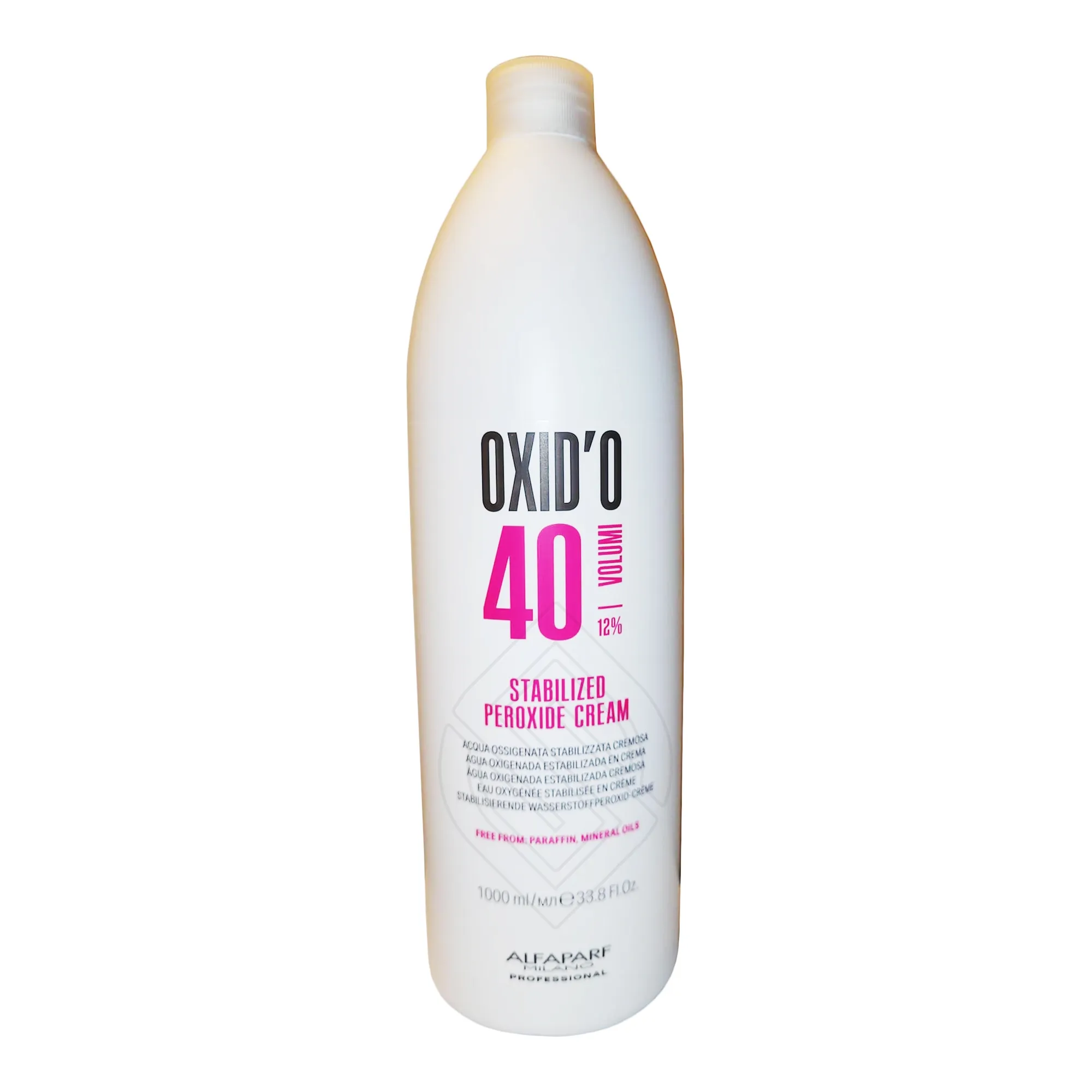 Alfaparf Milano OXID'O 40 Volumi 12% Stabilized Peroxide Cream Developer No Paraffin Mineral Oils 33.8 Ounce 1000 Milliliters | SellerSpree
