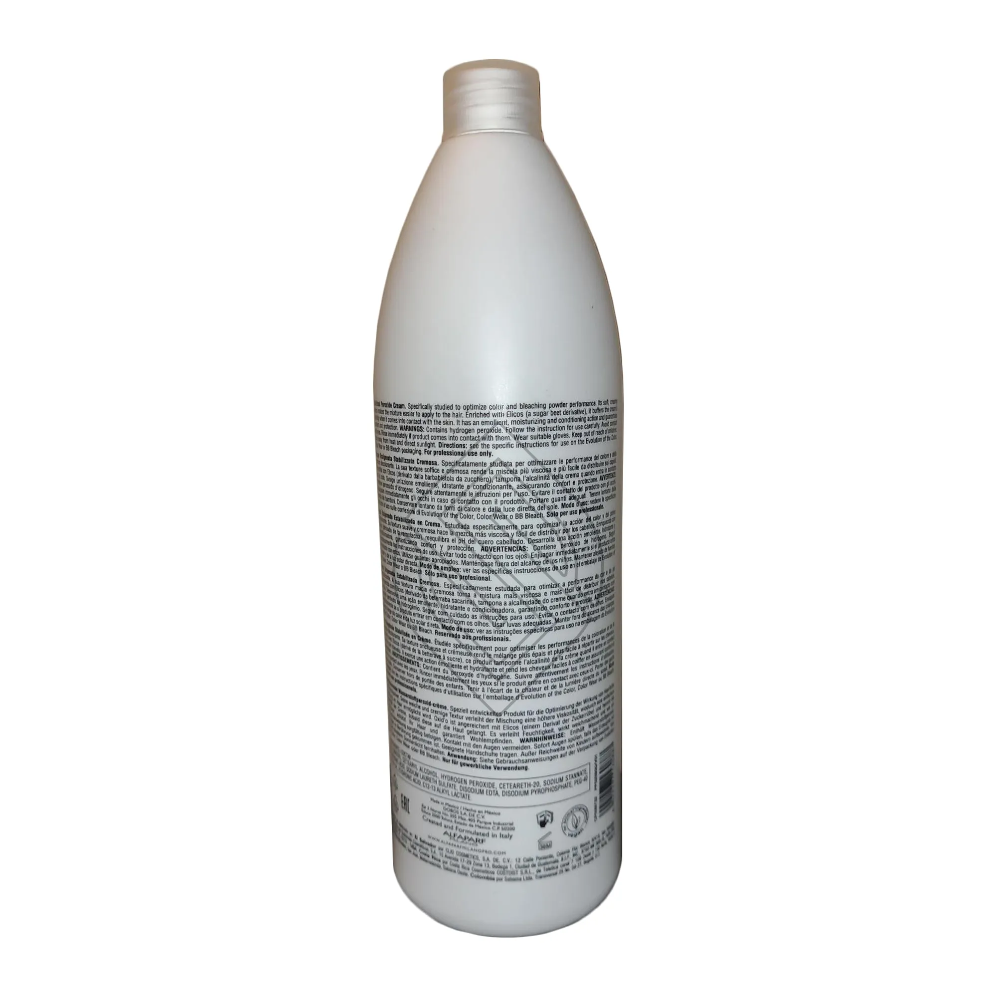 Alfaparf Milano OXID'O 5 Volumi 1.5% Stabilized Peroxide Cream Developer No Paraffin Mineral Oils 33.8 Ounce 1000 Milliliters | SellerSpree