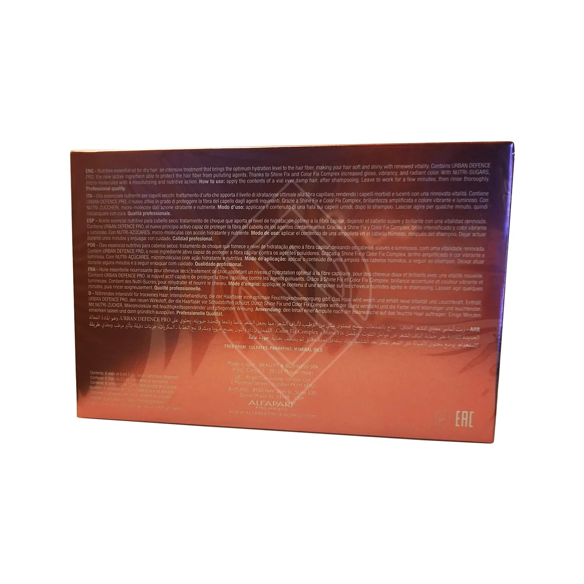 Alfaparf Milano Semi Di Lino Moisture Nutritive Essential Oil Dry Hair 6x0.44oz 6x13ml | SellerSpree