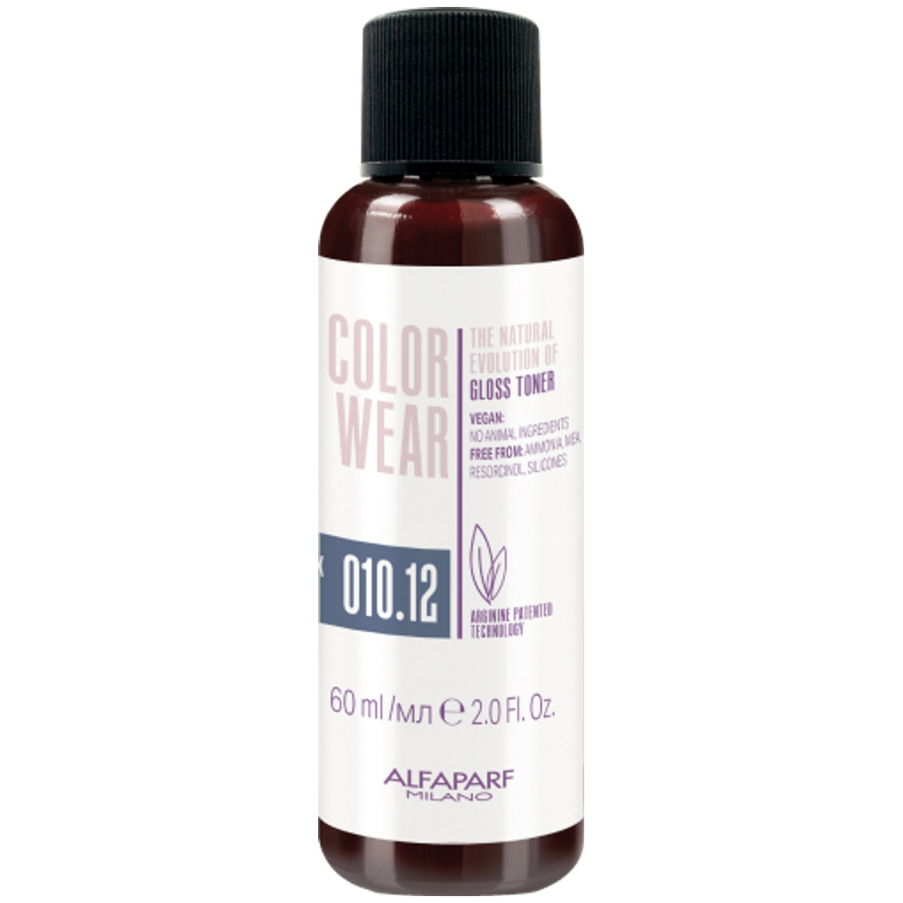 Alfaparf Milano The Natural Evolution Of Gloss Toner Color Wear 010.12 Soft Lightest Ash Violet Blonde Liquid Demi Hair Color 2oz 60ml | SellerSpree