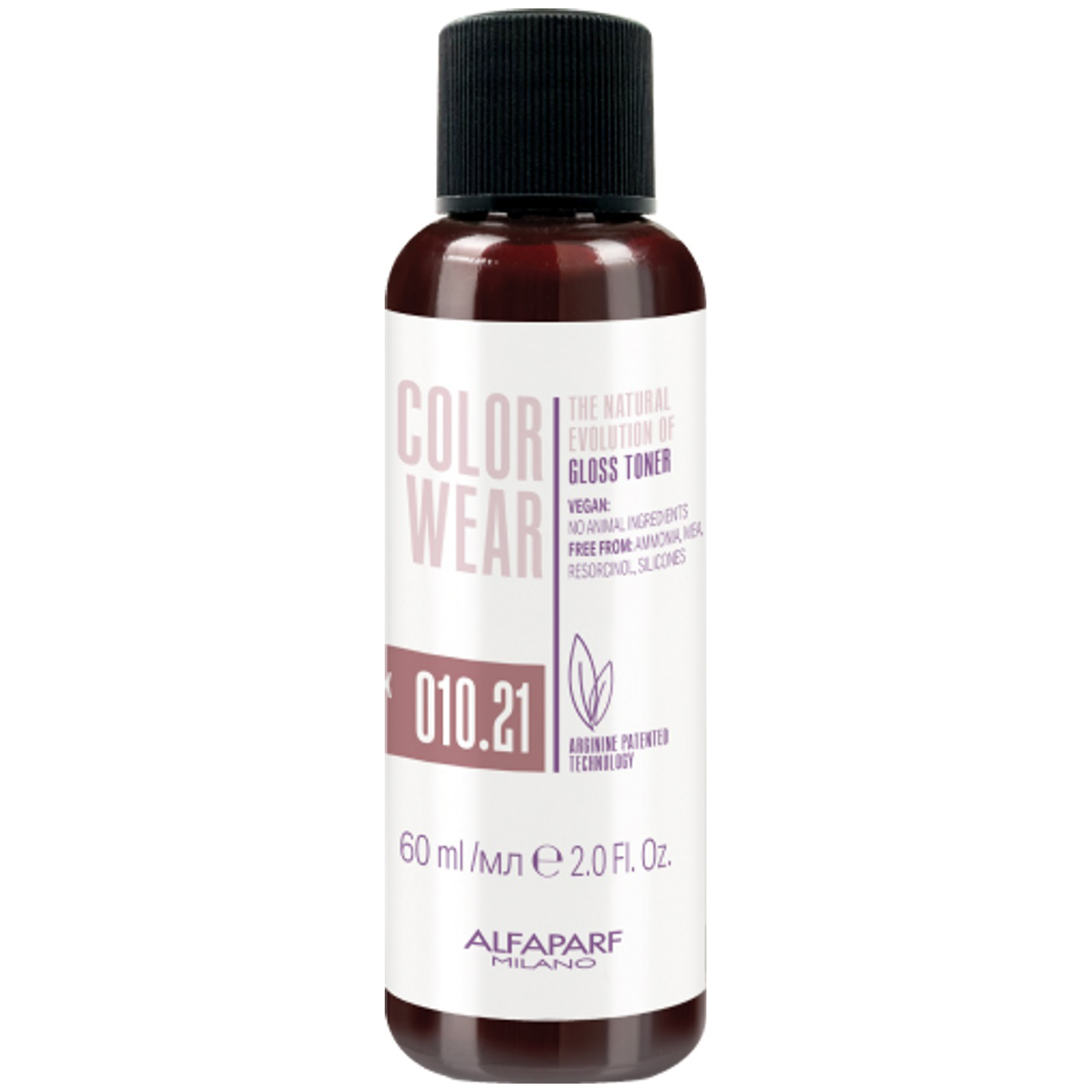 Alfaparf Milano The Natural Evolution Of Gloss Toner Color Wear 010.21 Soft Lightest Violet Ash Blonde Liquid Demi Hair Color 2oz 60ml | SellerSpree