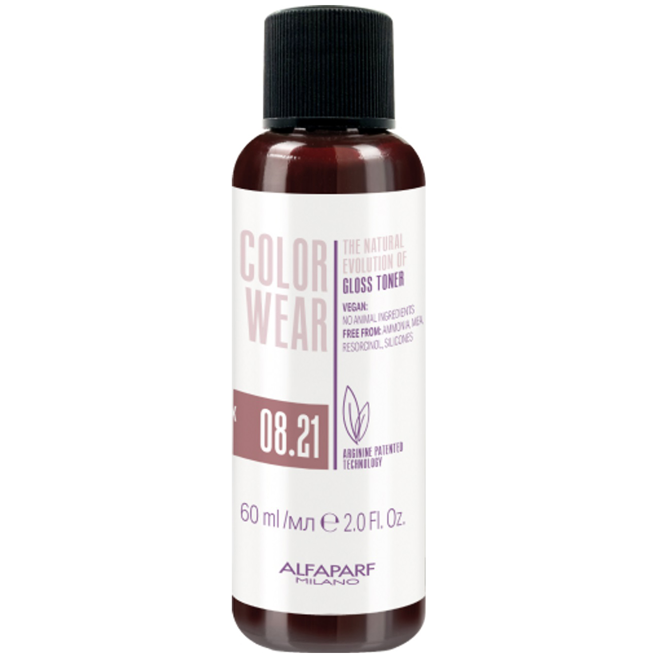 Alfaparf Milano The Natural Evolution Of Gloss Toner Color Wear 08.21 Soft Light Violet Ash Blonde Liquid Demi Hair Color 2 Ounce 60 Milliliters | SellerSpree