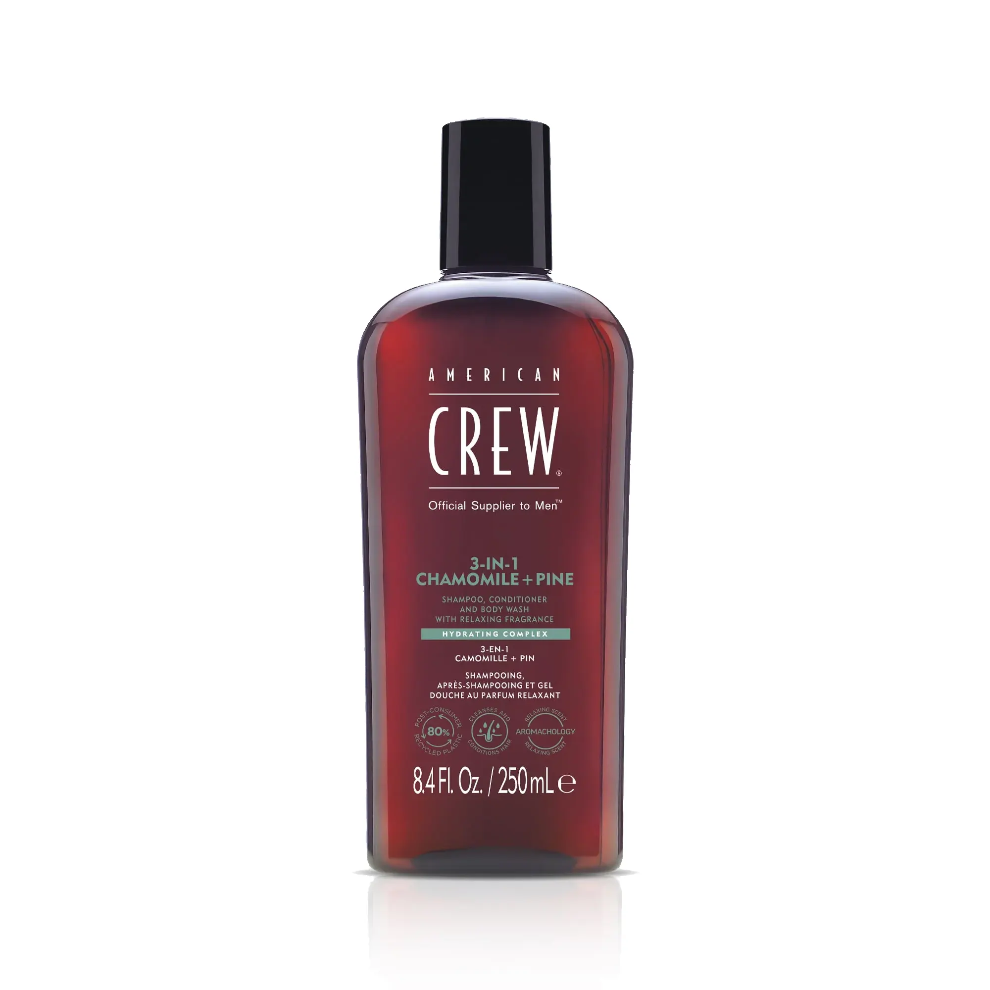 American Crew 3-In-1 Chamomile + Pine Shampoo Conditioner Body Wash 8.4 Ounce 250 Milliliters | SellerSpree