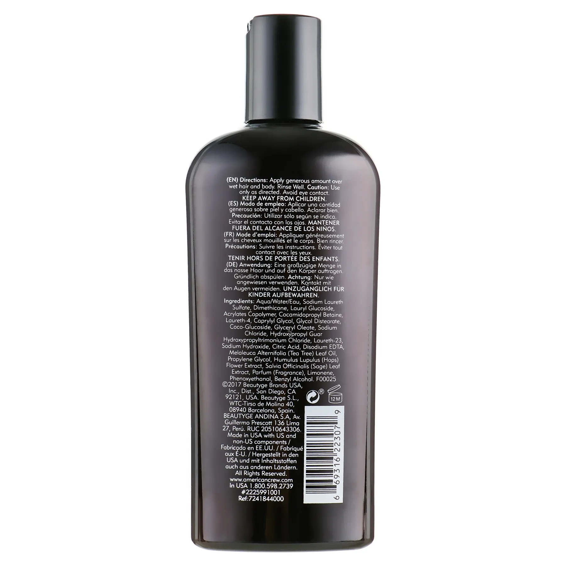 American Crew 3-In-1 Tea Tree Shampoo Conditioner Body Wash 8.4 Ounce 250 Milliliters | SellerSpree