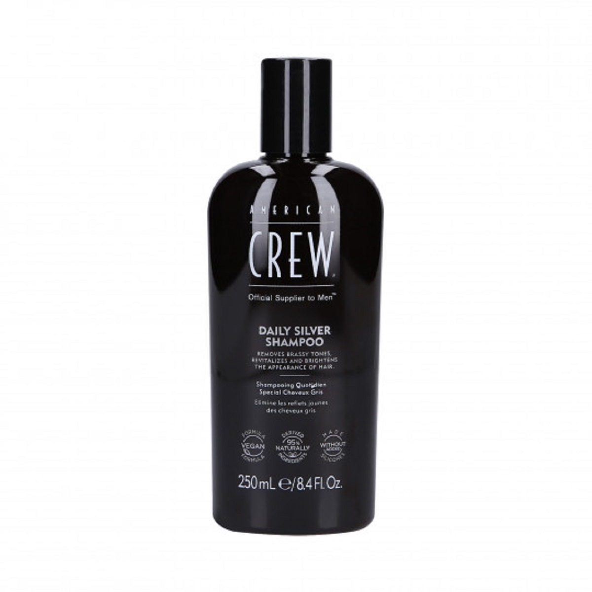 American Crew Daily Silver Shampoo Removes Brassy Tones For Gray Hair Maintenance 8.4 Ounce 250 Milliliters | SellerSpree