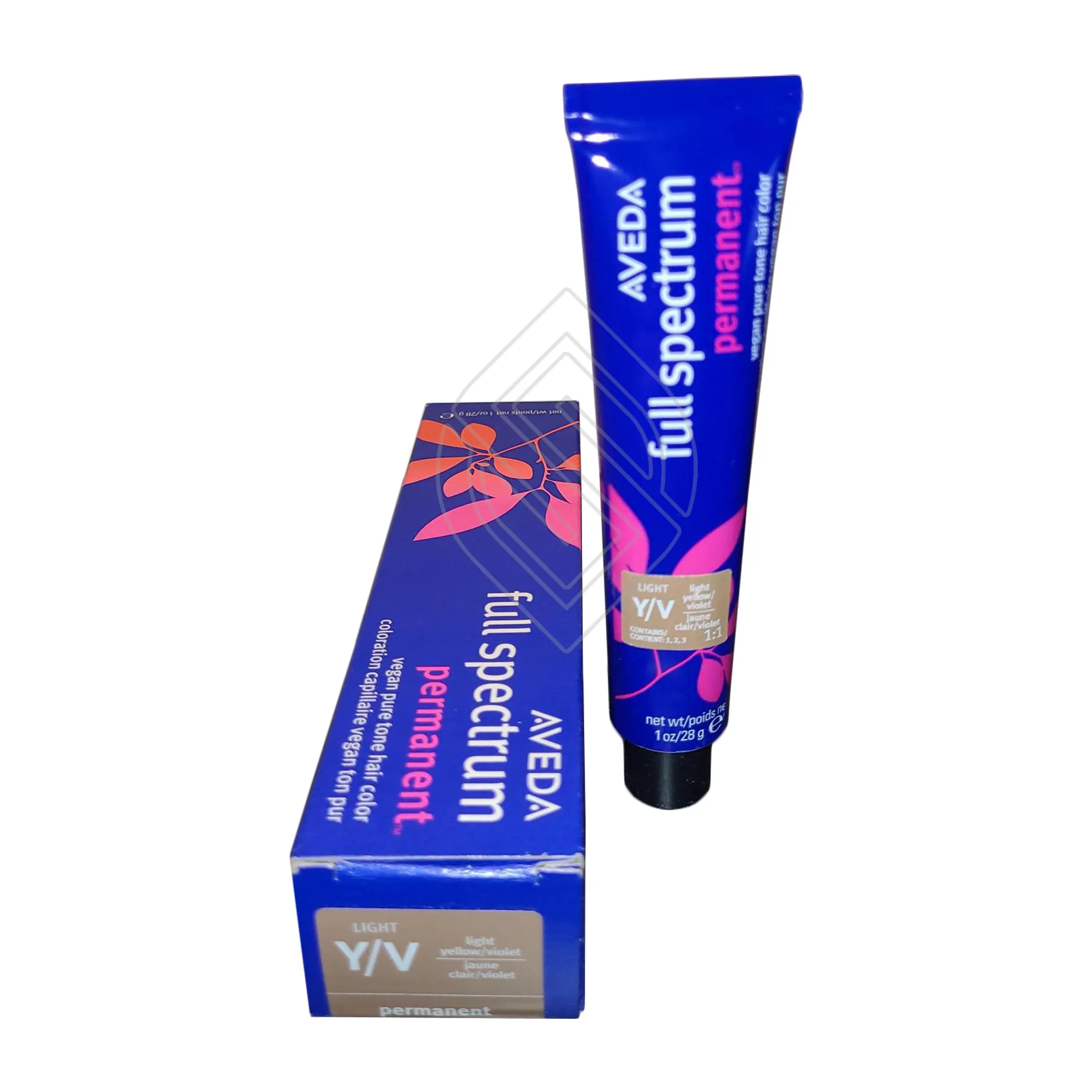 Aveda Full Spectrum Permanent Hair Color Light Y/V Yellow/Violet Pure Tone Protective Creme 1 Ounce 28 Gram | SellerSpree