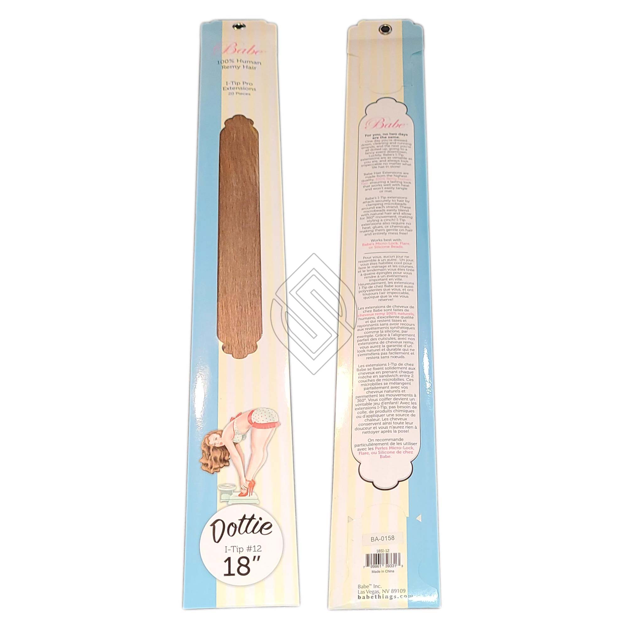 Babe I-Tip 18 Inch Dottie #12 Hair Extensions 20 Pieces Straight Color | SellerSpree