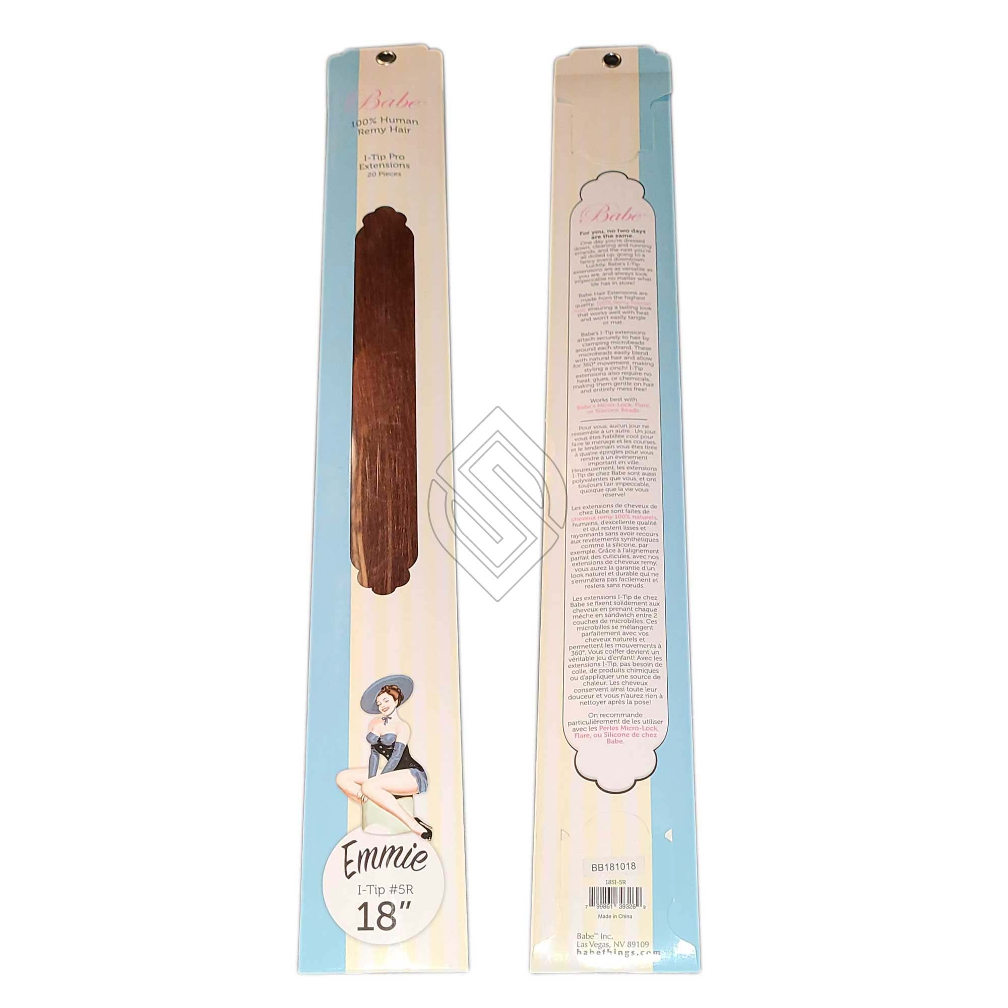 Babe I-Tip 18 Inch Emmie #5R Hair Extensions 20 Pieces Straight Color | SellerSpree
