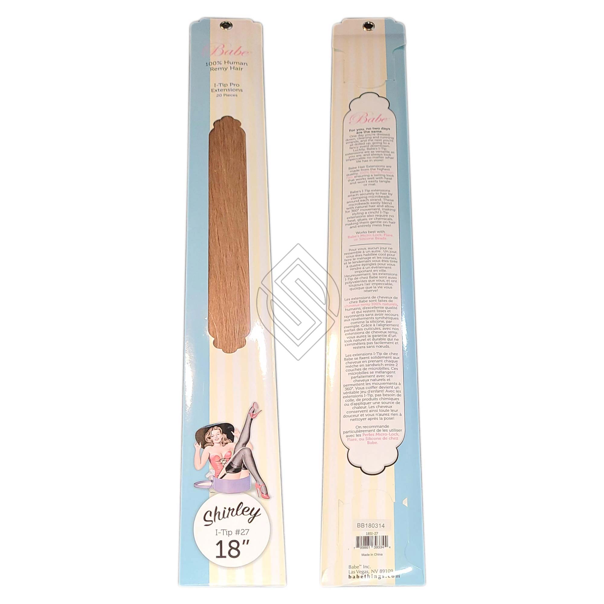 Babe I-Tip 18 Inch Shirley #27 Hair Extensions 20 Pieces Straight Color | SellerSpree