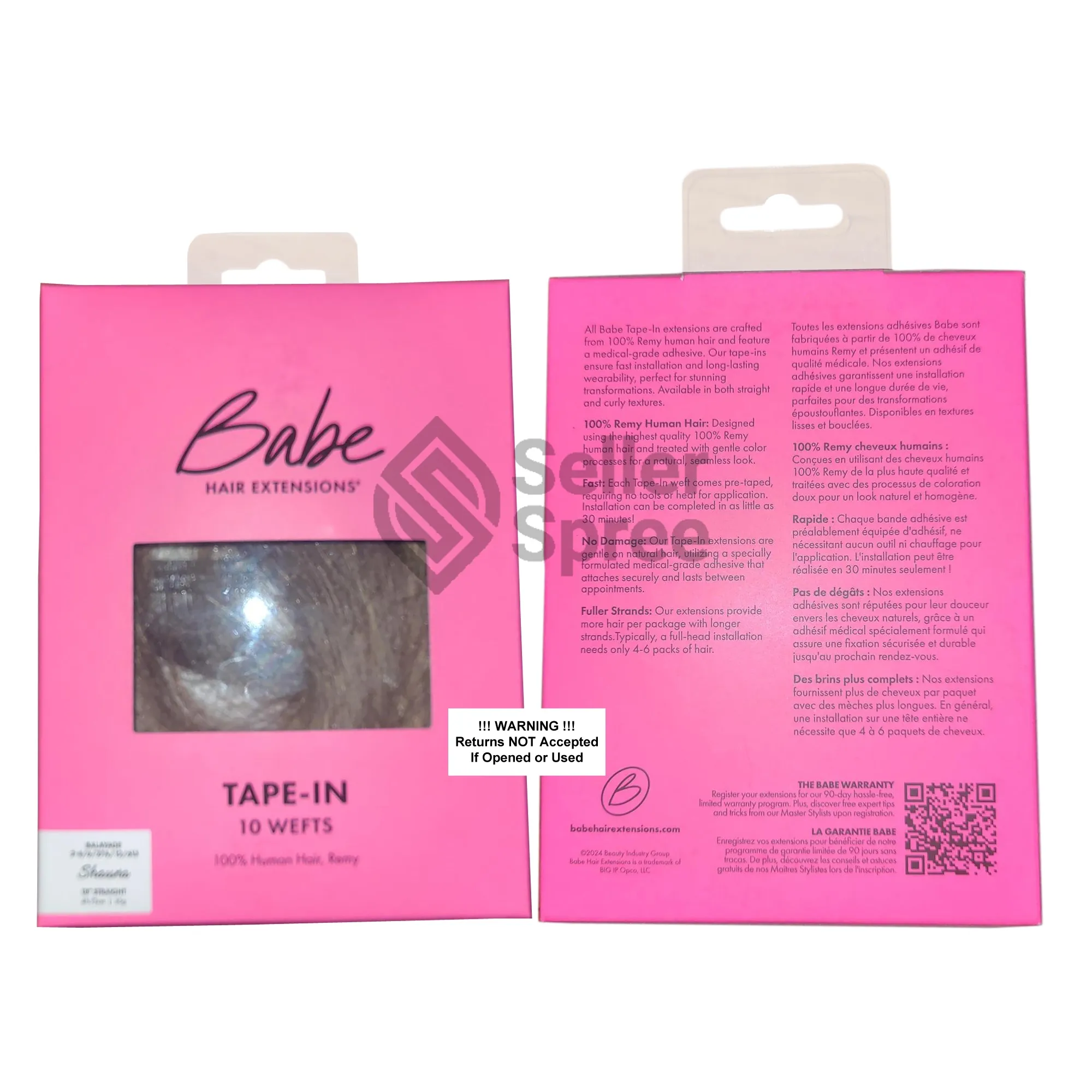 Babe Tape-In 18 Inch Straight Shauna Balayage #2-4/6/27A/12/613 Hair Extensions 10 Wefts | SellerSpree