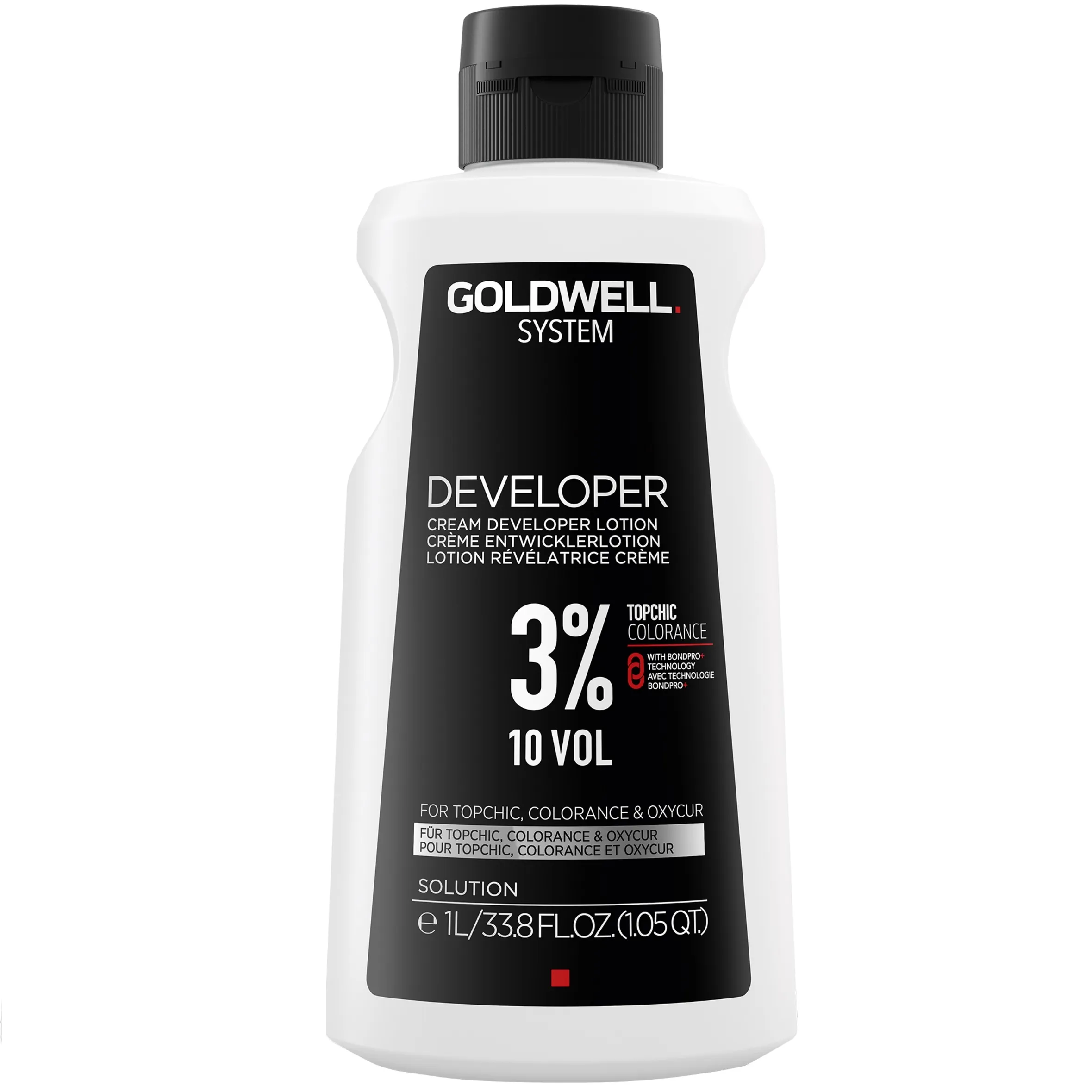 Goldwell System Cream Developer Lotion 3% 10 Volume For Topchic Colorance Oxycur 33.8 Ounce 1000 Milliliters | SellerSpree