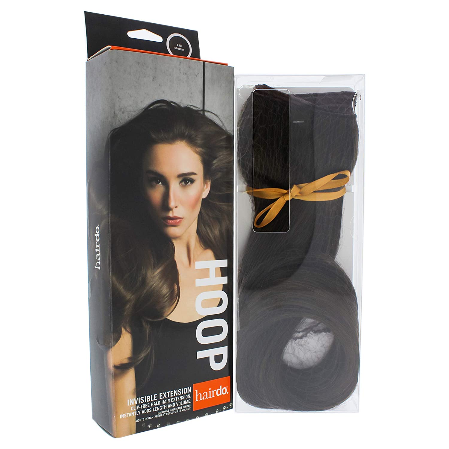 Hairdo Hoop Invisible Extension R10 Chestnut Clip-Free Halo Hair Extension Instantly Adds Length Volume | SellerSpree