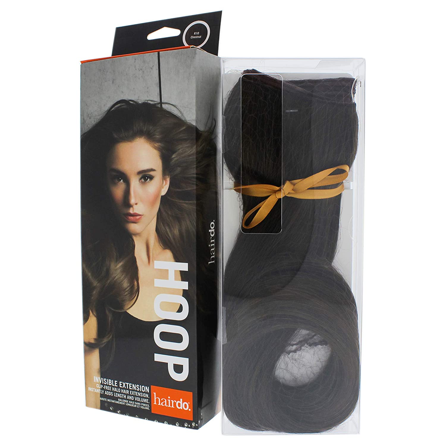 Hairdo Hoop Invisible Extension R10 Chestnut Clip-Free Halo Hair Extension Instantly Adds Length Volume | SellerSpree