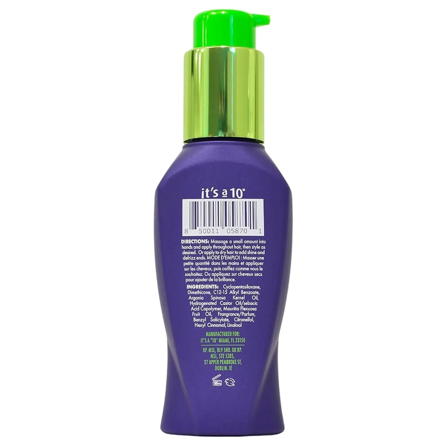 It's A 10 Miracle Styling Serum Alcohol Free 3 Ounce 88.72 Milliliters | SellerSpree