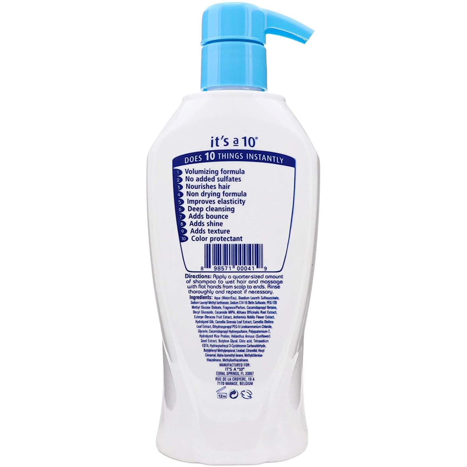 It's A 10 Miracle Volumizing Shampoo 10 Ounce 295.7 Milliliters | SellerSpree