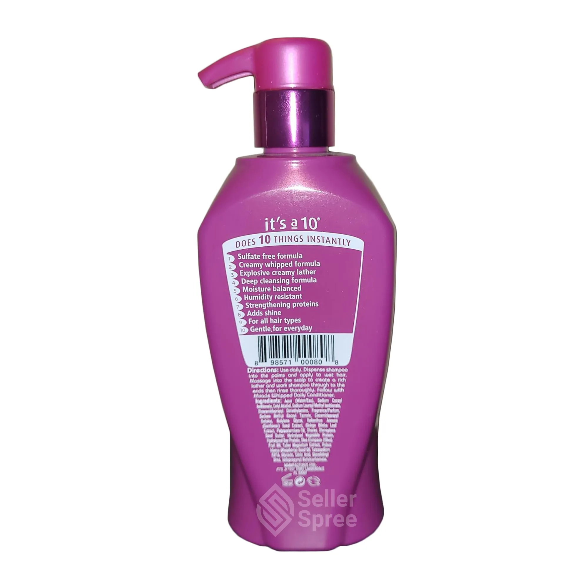 It's A 10 Miracle Whipped Shampoo Salfate Free 10 Ounce 295.7 Milliliters | SellerSpree