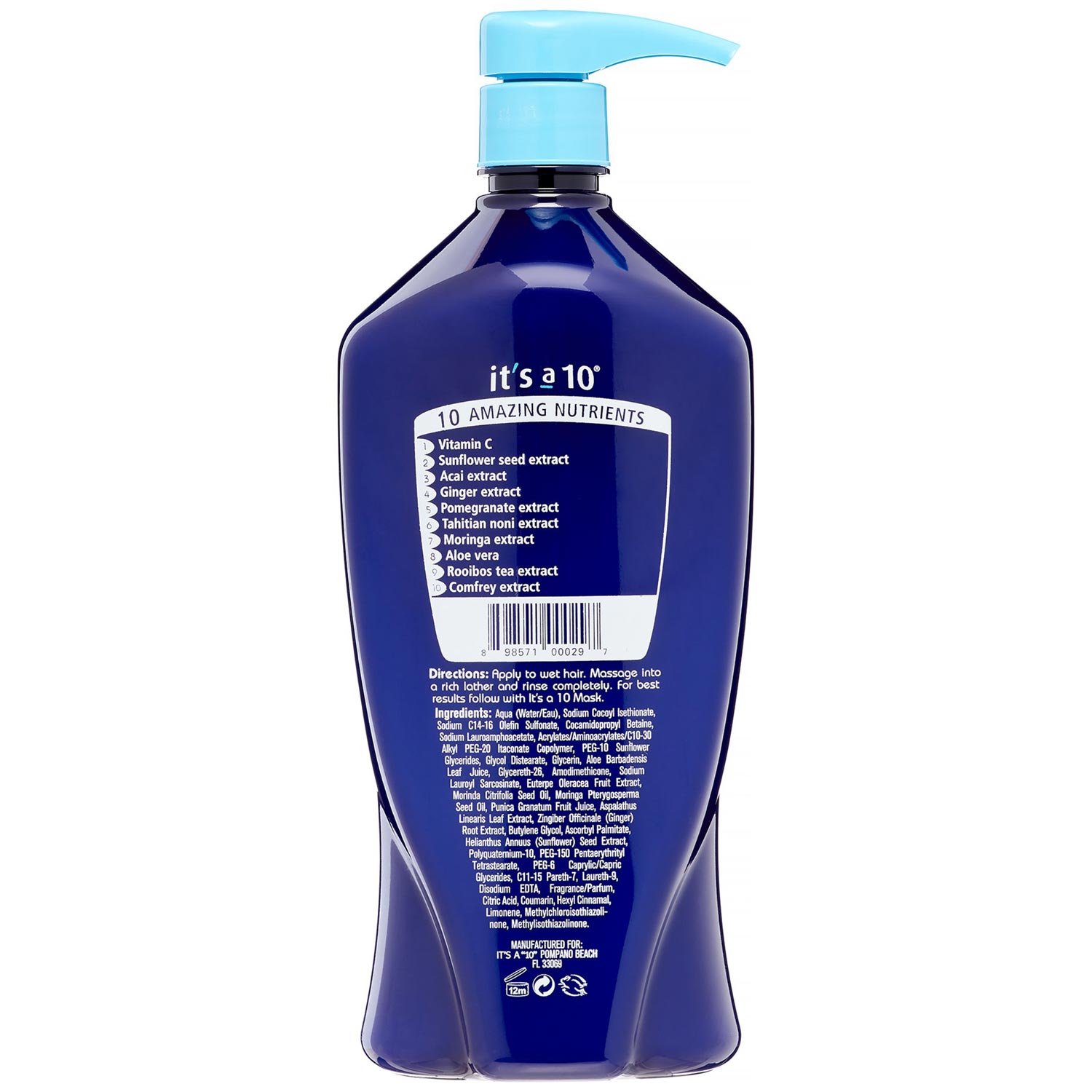 It's A 10 Miracle Moisture Shampoo Sulfate Free 33.8 Ounce 1 Liter | SellerSpree