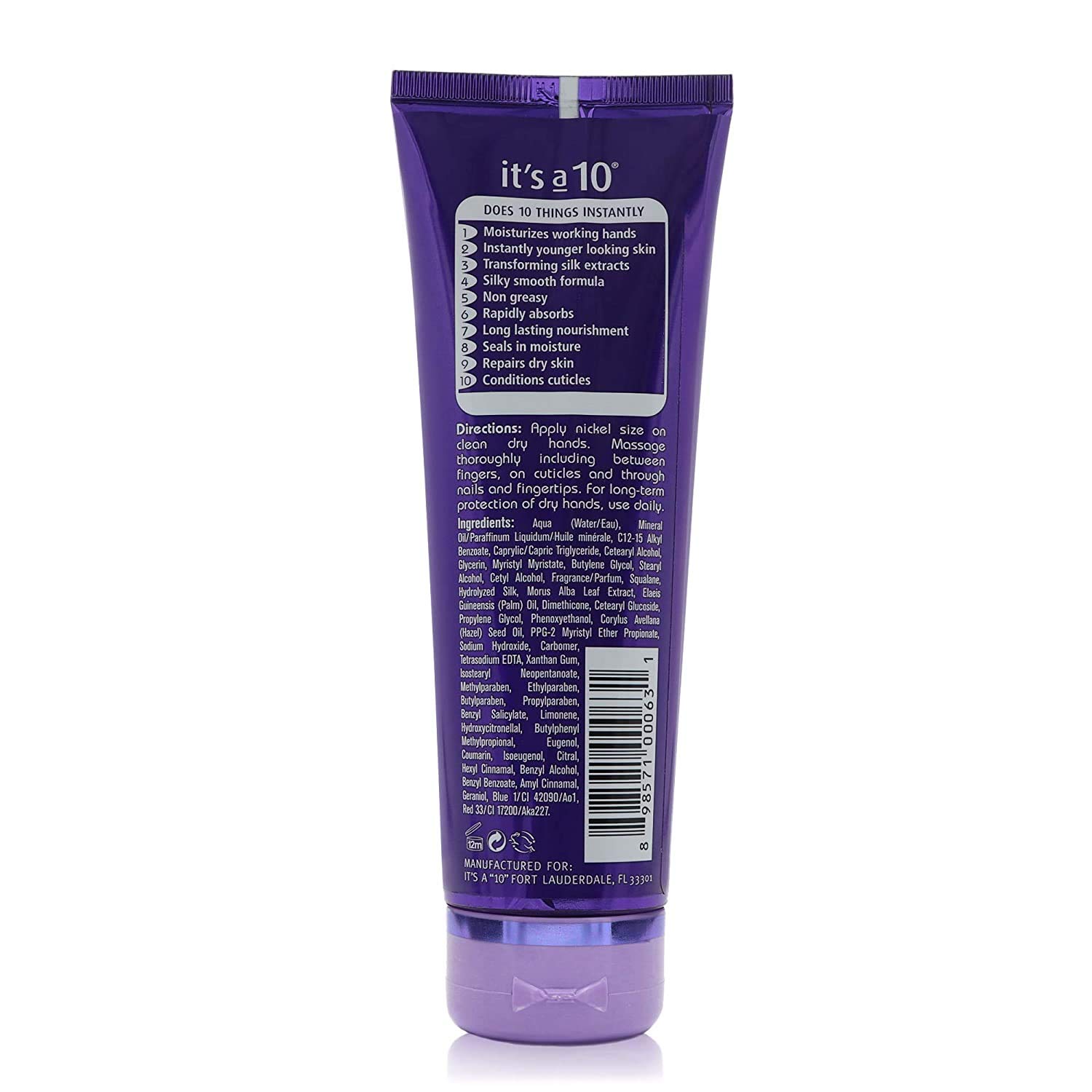 It's A 10 Silk Express Miracle Silk Intensive Hand Cream 4 Ounce 120 Milliliters | SellerSpree