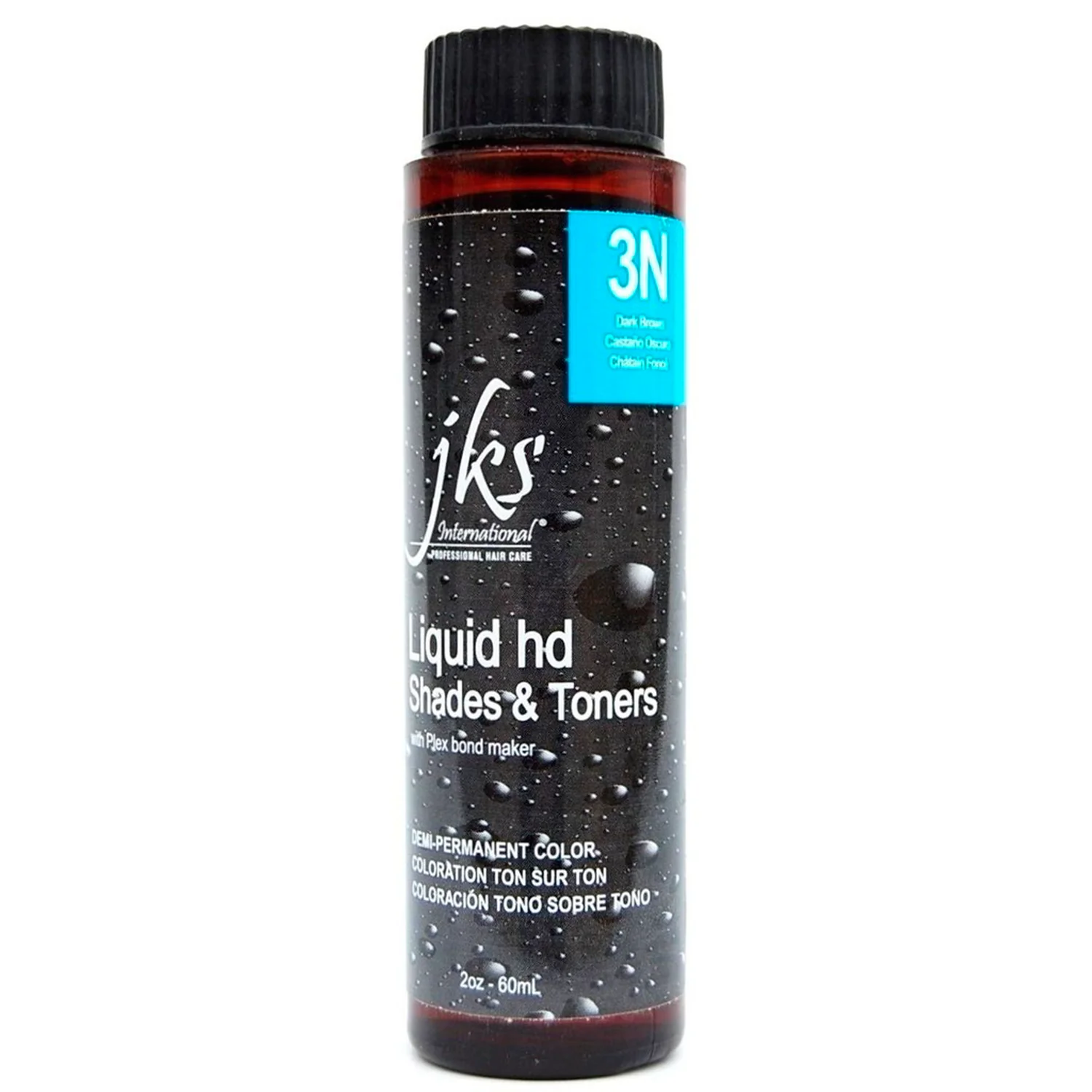 Jks International Liquid HD Shades & Toners 3N Dark Brown Demi-Permanent Color 2 Ounce 60 Milliliters | SellerSpree
