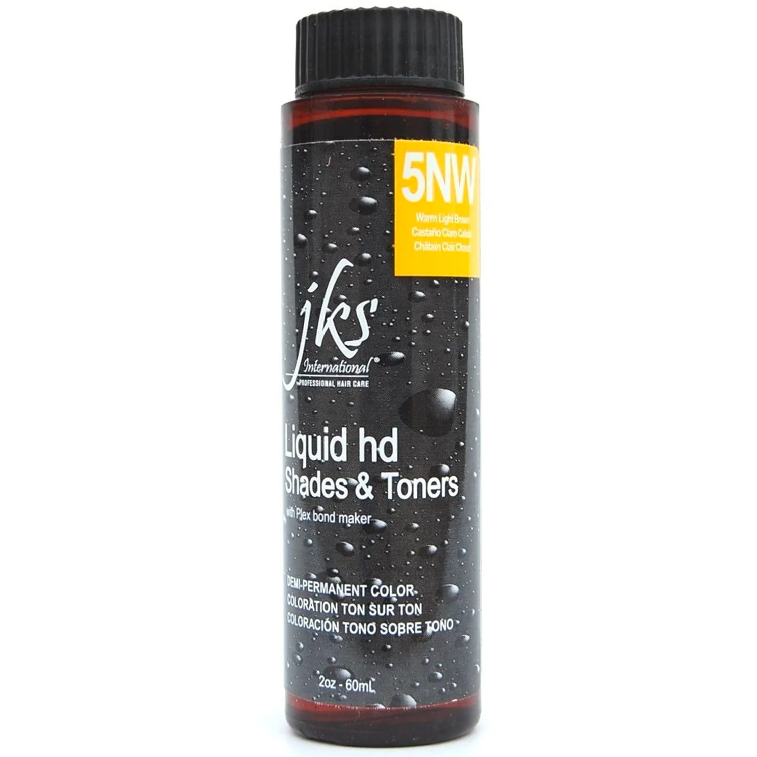 Jks International Liquid HD Shades & Toners 5NW Warm Light Brown Demi-Permanent Color 2 Ounce 60 Milliliters | SellerSpree