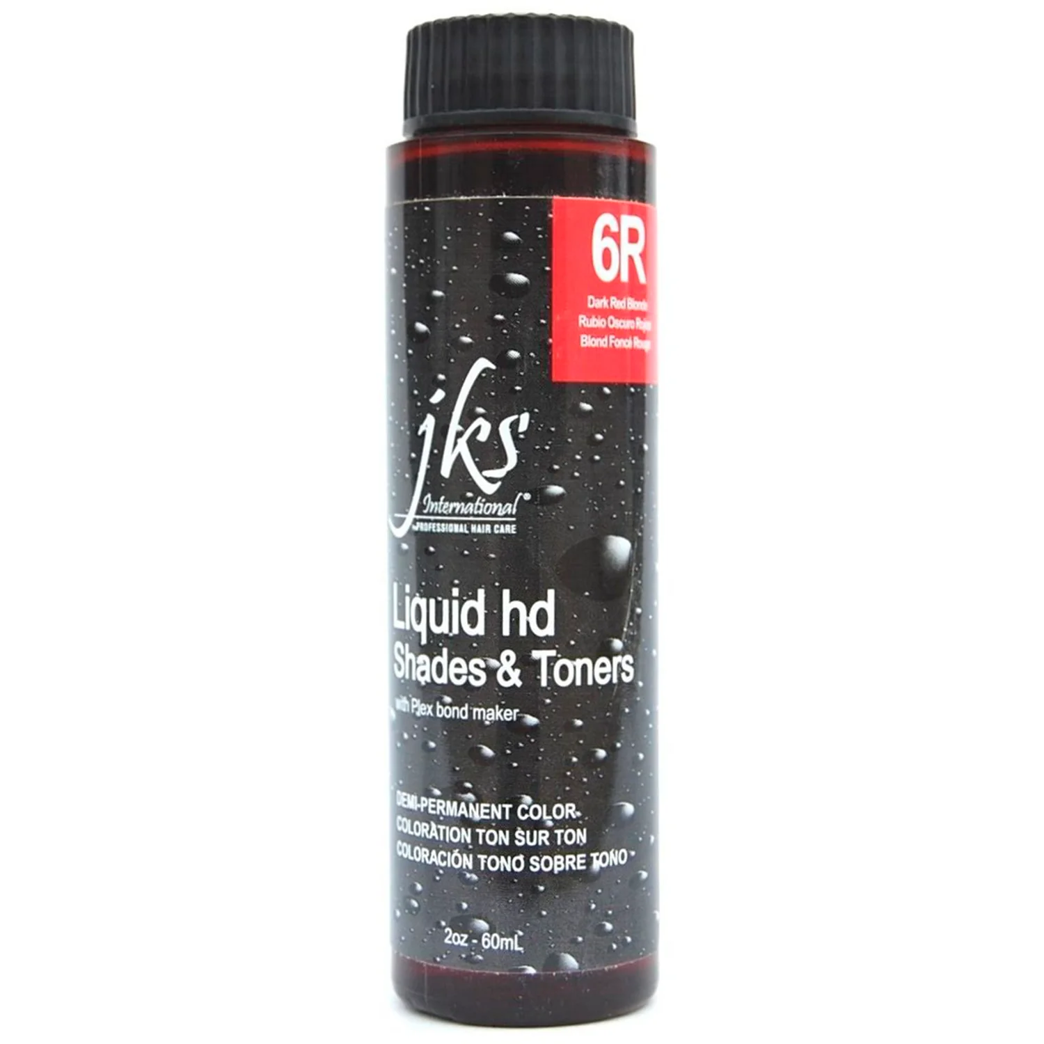 Jks International Liquid HD Shades & Toners 6R Dark Red Blonde Demi-Permanent Color 2 Ounce 60 Milliliters | SellerSpree