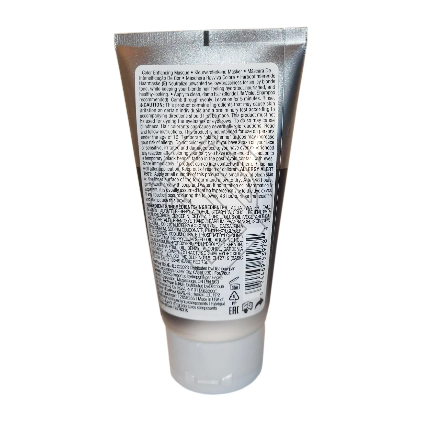 Joico Blonde Life Color Enhancing Masque Silver For Light To Platinum Blonde 5.1 Ounce 150 Milliliters | SellerSpree