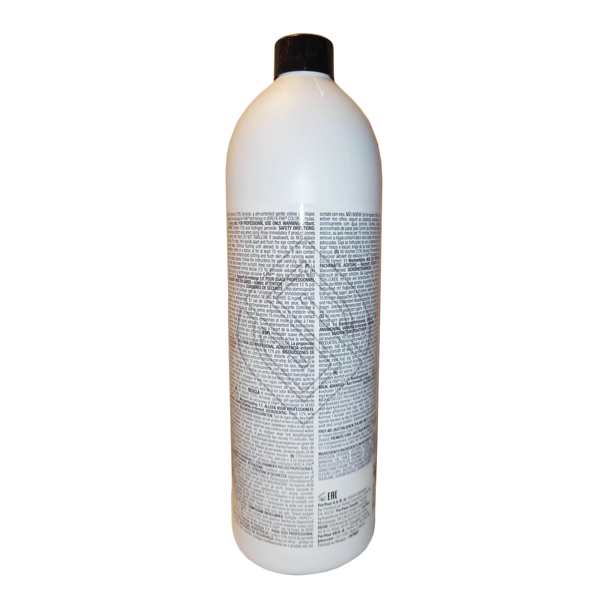 Joico Vero K-pak Color Veroxide Developer 40 Volume 12% 33.8oz 1000ml | SellerSpree