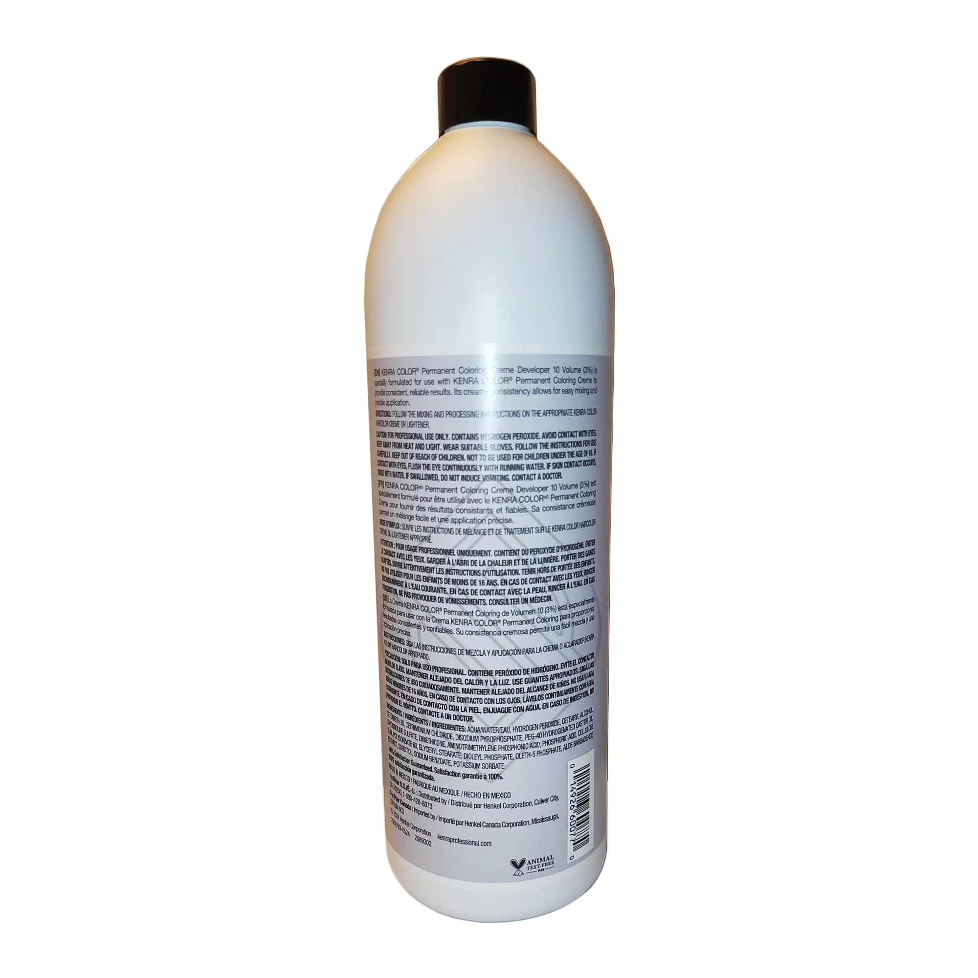 Kenra Color Permanent 10 Volume Coloring Creme Activator Developer 33.8oz 1000ml | SellerSpree