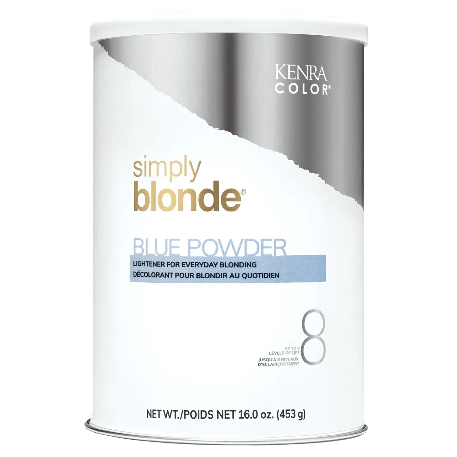 Kenra Simply Blonde Blue Powder Lightener For Everyday Blonding Up To 8 Levels Of Lift 16 Ounce 453 Gram | SellerSpree