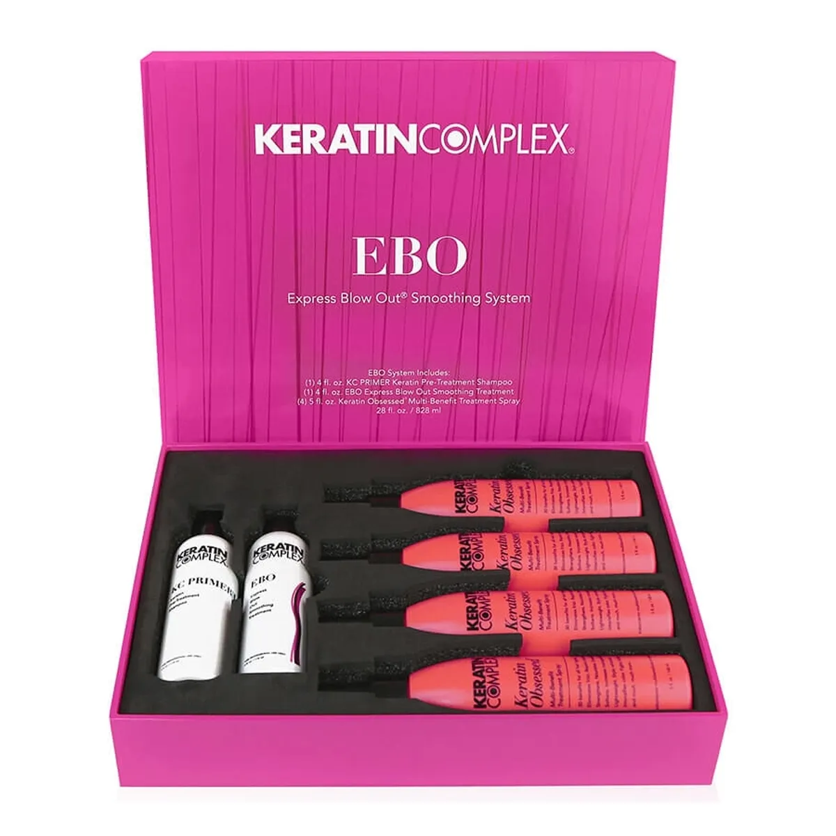 Keratin Complex EBO Express Blow Out Smoothing System Pre-Treatment Shampoo Treatment Multi-Benefit Spray 4oz-Kit 28 Ounce 828 Milliliters | SellerSpree