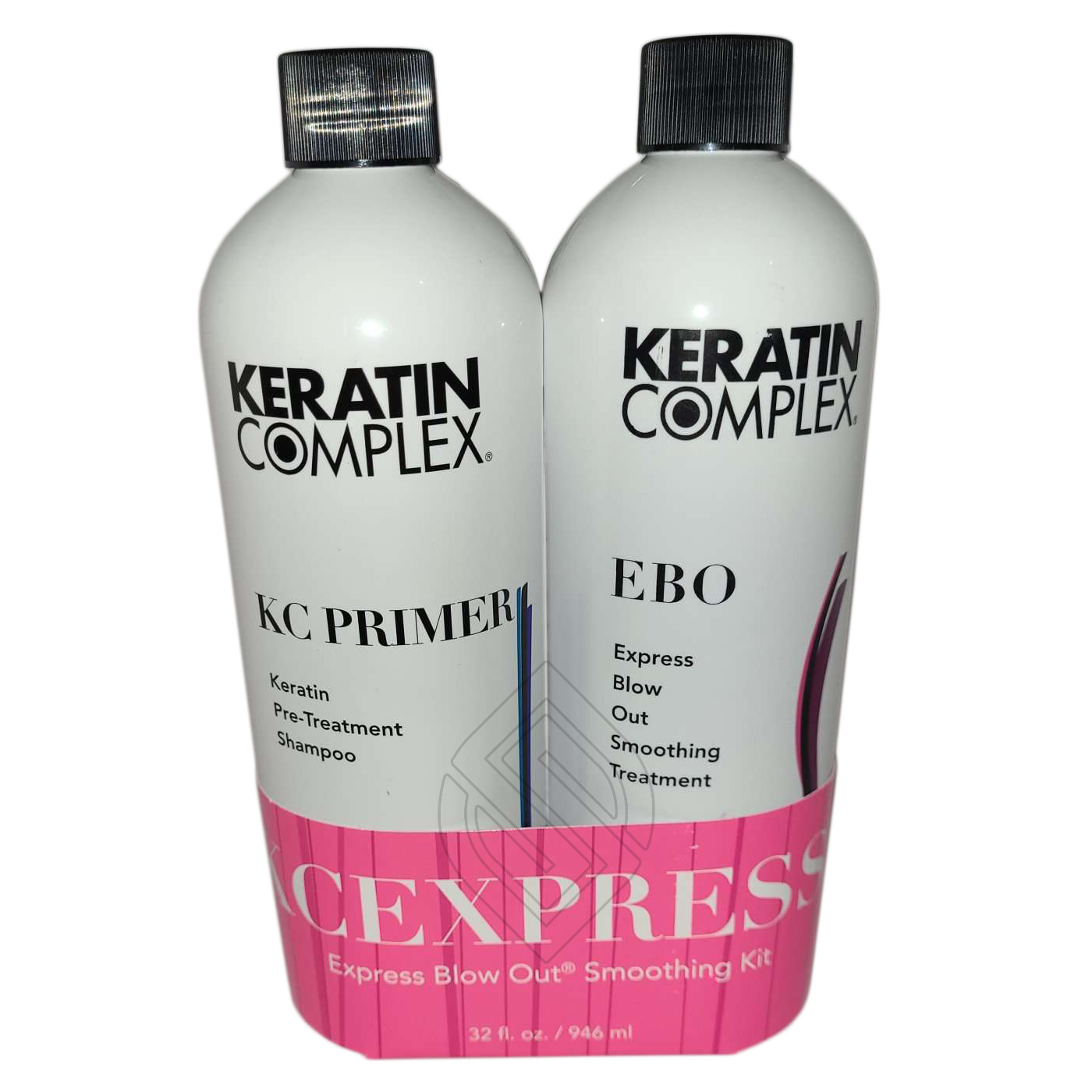 Keratin Complex KCEXPRESS Express Blow Out Smoothing Kit EBO Treatment And Keratin Pre-Treatment Shampoo 2x16oz 32 Ounce 946 Milliliters | SellerSpree