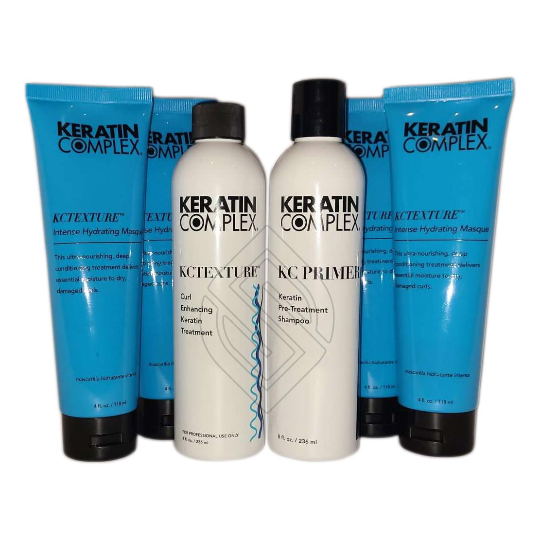 Keratin Complex KCTEXTURE Curl Enhancing Keratin Smoothing System Pre-Treatment Shampoo Treatment Intense Hydrating Masque 8oz-Kit | SellerSpree