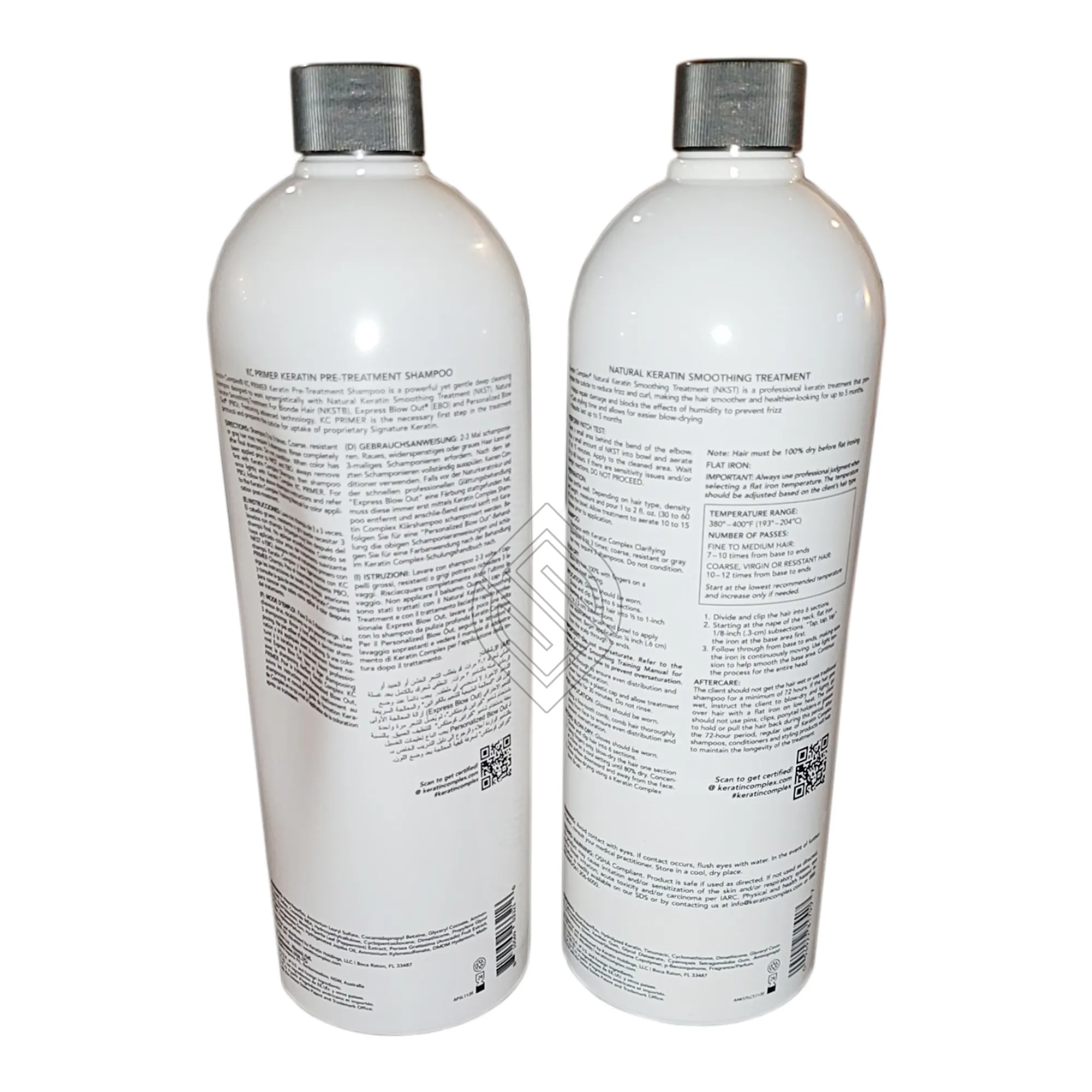 Keratin Complex NKST Natural Keratin Smoothing Treatment Kit KC Primer Keratin Pre-Treatment Shampoo 67.6 Ounce 2000 Milliliters | SellerSpree