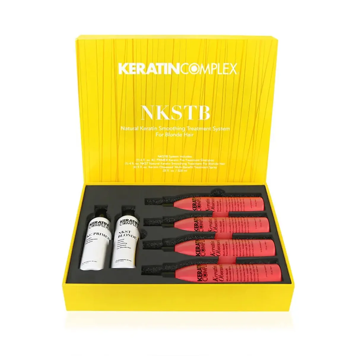 Keratin Complex NKSTB Natural Keratin Smoothing System For Blonde Hair Pre-Treatment Shampoo NKST Treatment Spray 4oz-Kit 28 Ounce 828 Milliliters | SellerSpree
