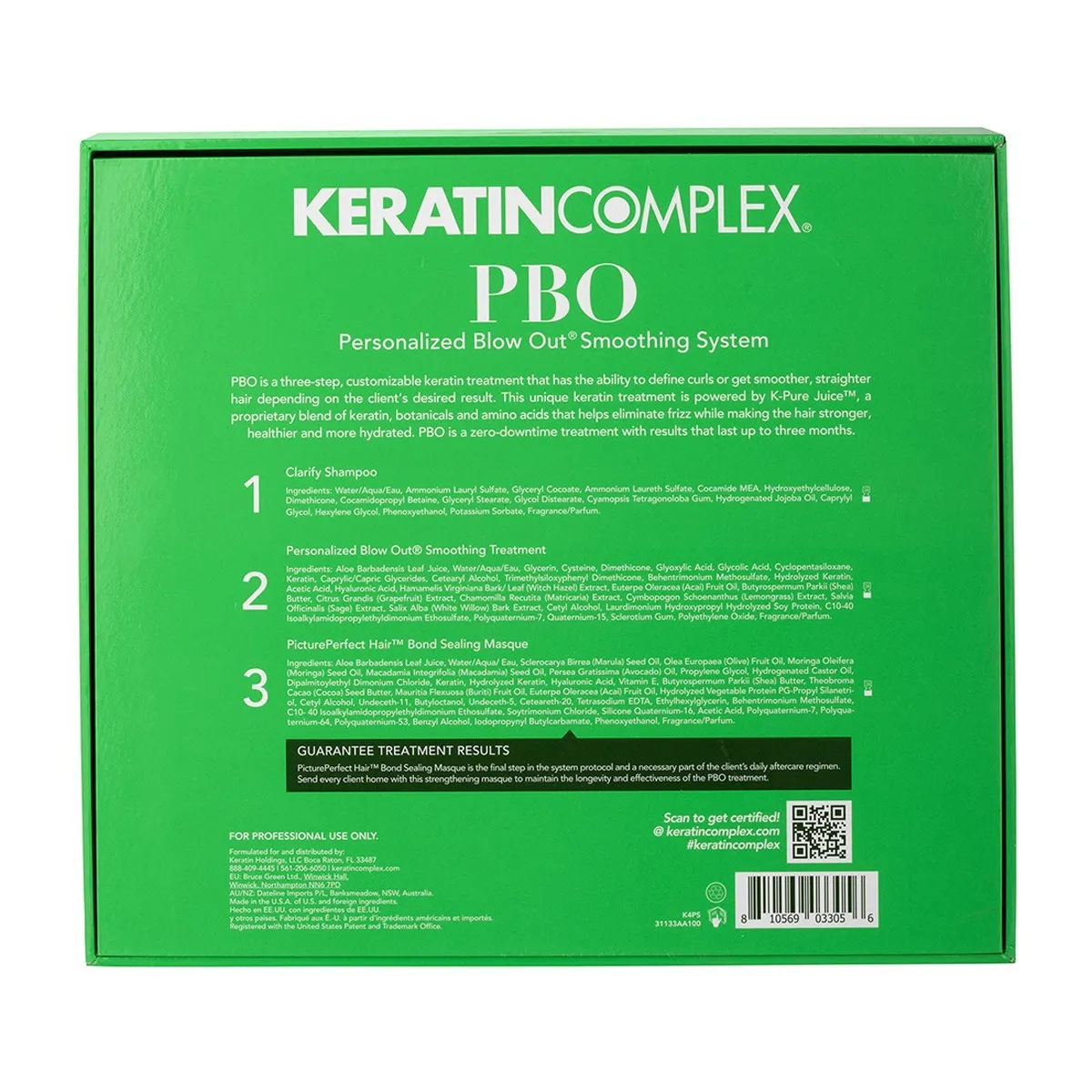 Keratin Complex PBO Personalized Blow Out Smoothing System Clarify Shampoo Treatment Bond Sealing Masque 4oz-Kit 24 Ounce 710 Milliliters | SellerSpree