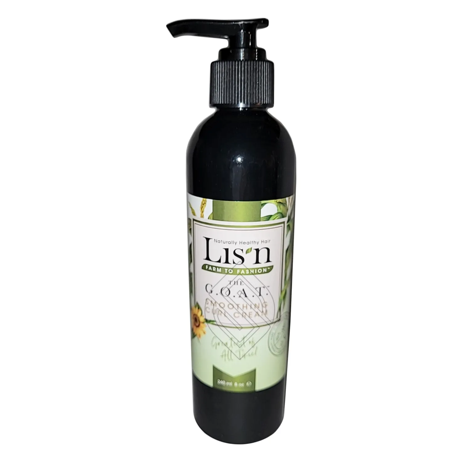 Lis'n Farm To Fashion The G.O.A.T Smoothing Curl Cream Gluten Free 8 Ounce 240 Milliliters | SellerSpree