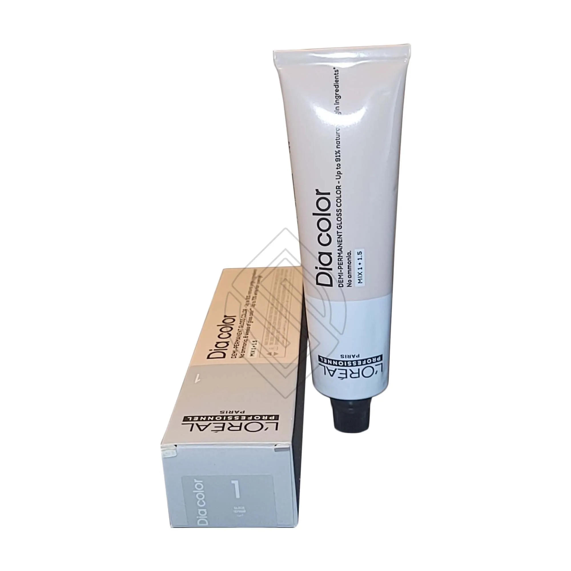 Loreal Professionnel Paris Dia Color #1 Black Demi-Permanent Gloss Hair Color Euro=1/1N 2 Ounce 60 Milliliters | SellerSpree