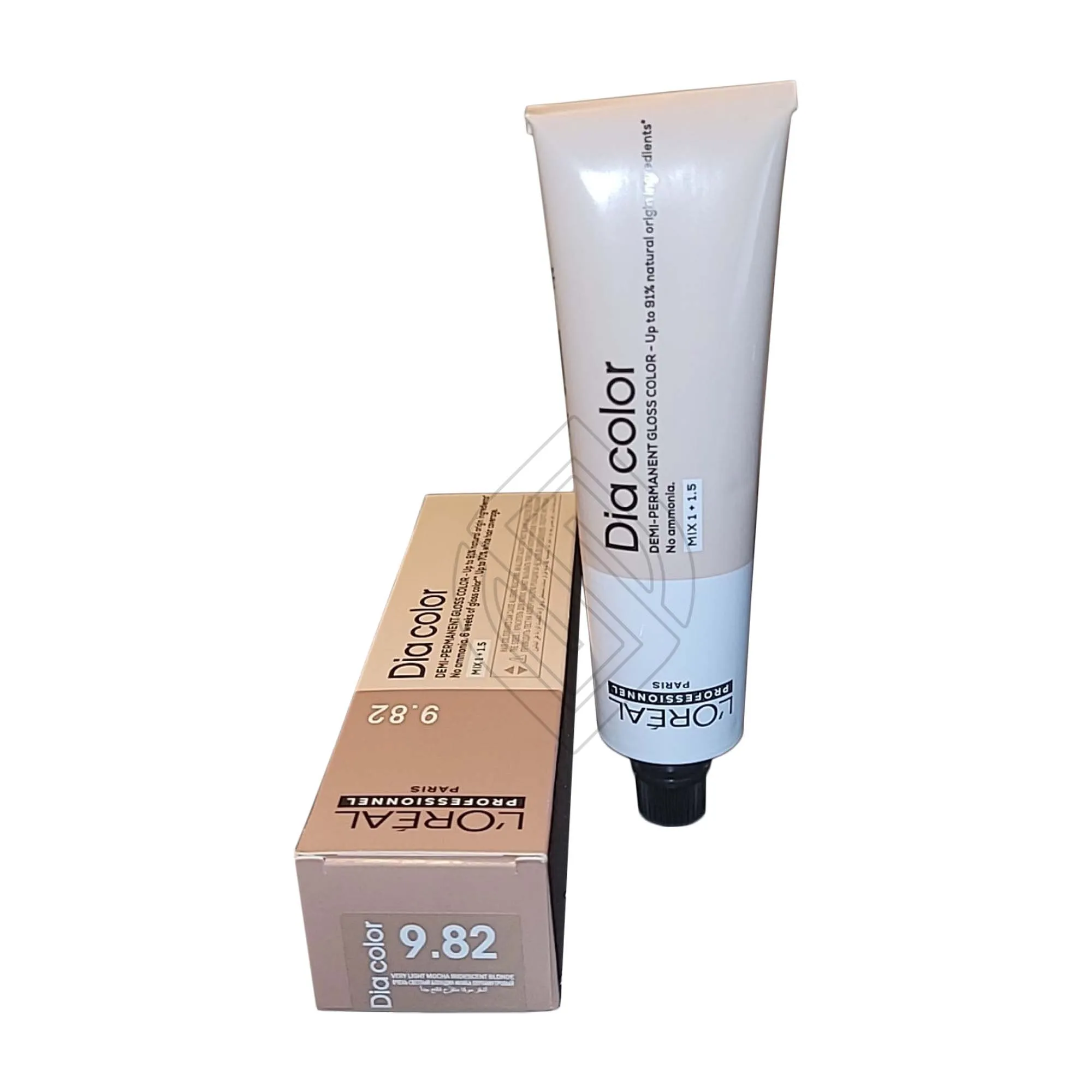 Loreal Professionnel Paris Dia Color #9.82 Very Light Mocha Iridescent Blonde Demi-Permanent Gloss Hair Color Euro=9.82/9MV 2 Ounce 60 Milliliters | SellerSpree