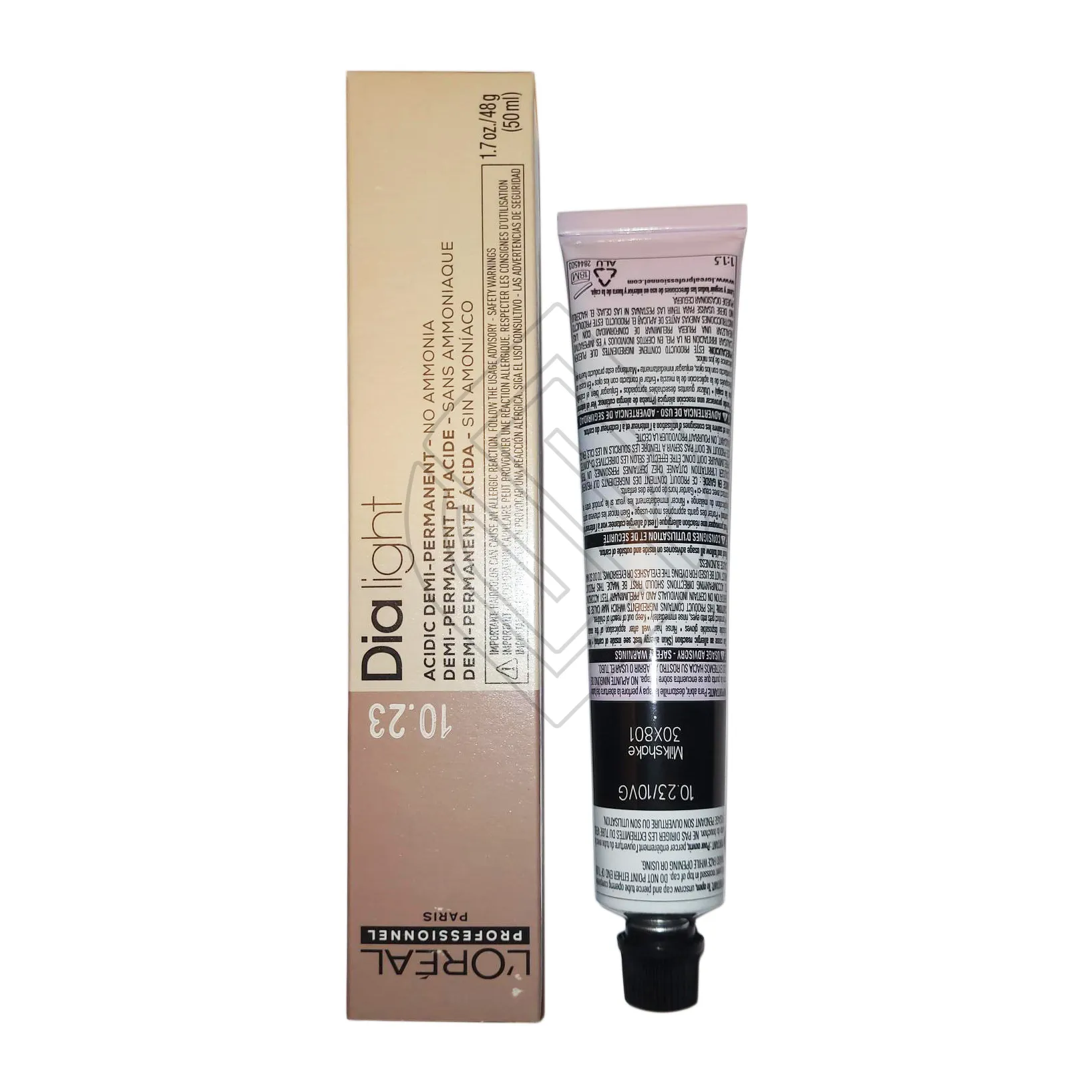 Loreal Professionnel Paris Dia Light 10.23/10VG Pearly Gold Milkshake Demi-Permanent Acidic Gel-Creme Colorant No Ammonia 1.7 Ounce 50 Milliliters | SellerSpree