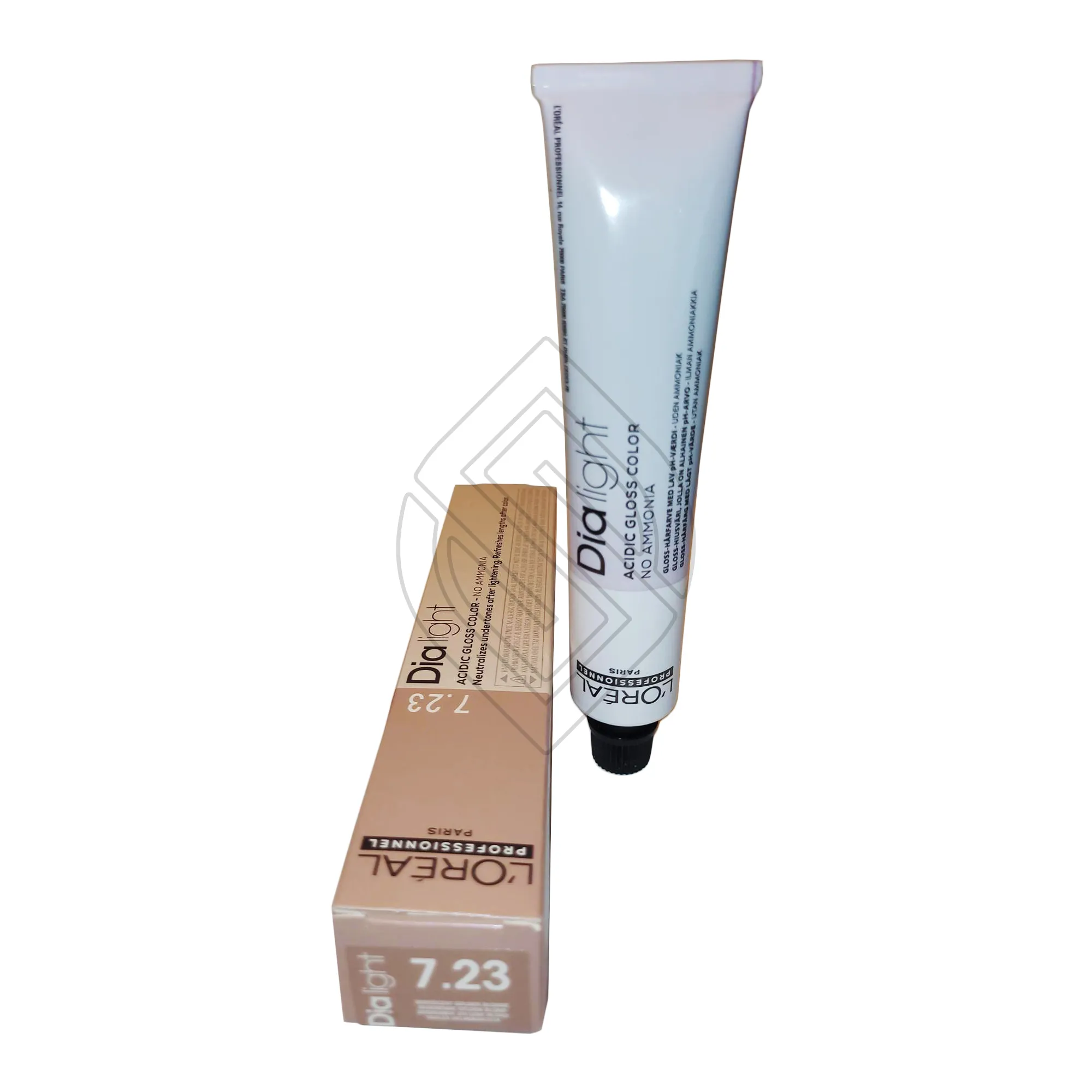 Loreal Professionnel Paris Dia Light #7.23 Irridecent Golden Blonde Demi-Permanent Acidic Gloss Hair Color No Ammonia Euro=7.23/7VG 1.7 Ounce 50 Milliliters | SellerSpree