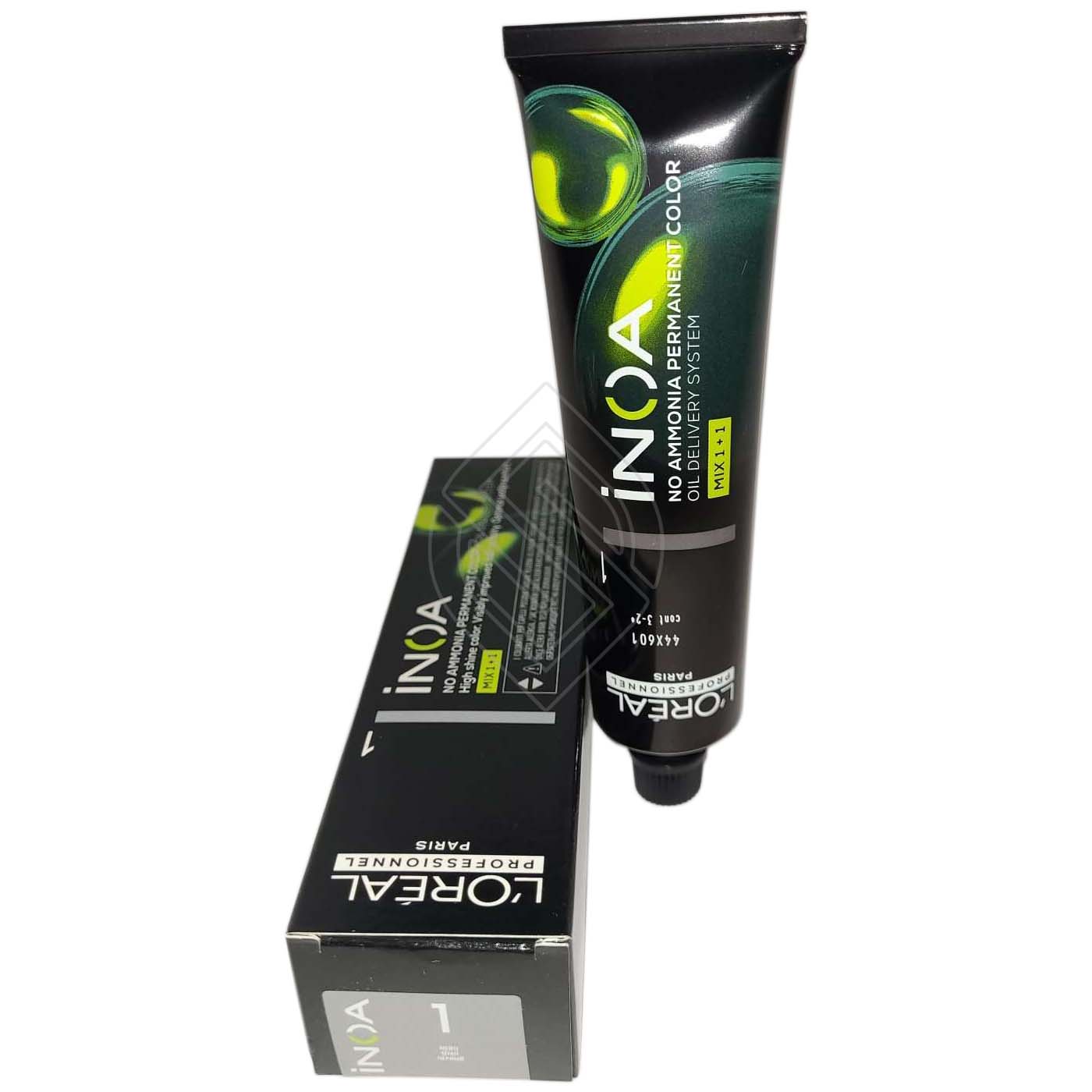 Loreal Professionnel Paris Inoa #1 Darkest Natural Black No Ammonia Permanent Hair Color Original-1/1N 2.1 Ounce 60 Gram | SellerSpree