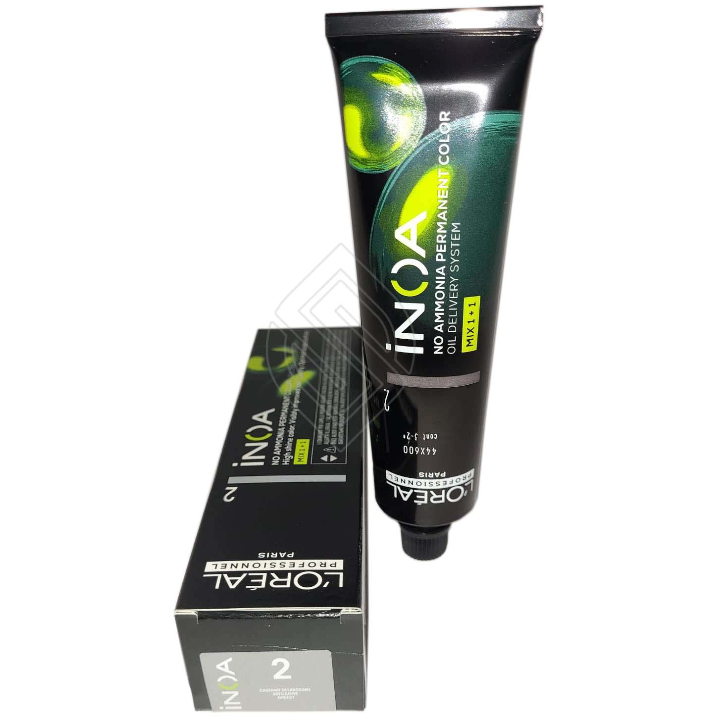 Loreal Professionnel Paris Inoa #2 Darkest Brown No Ammonia Permanent Hair Color 2.1 Ounce 60 Gram | SellerSpree