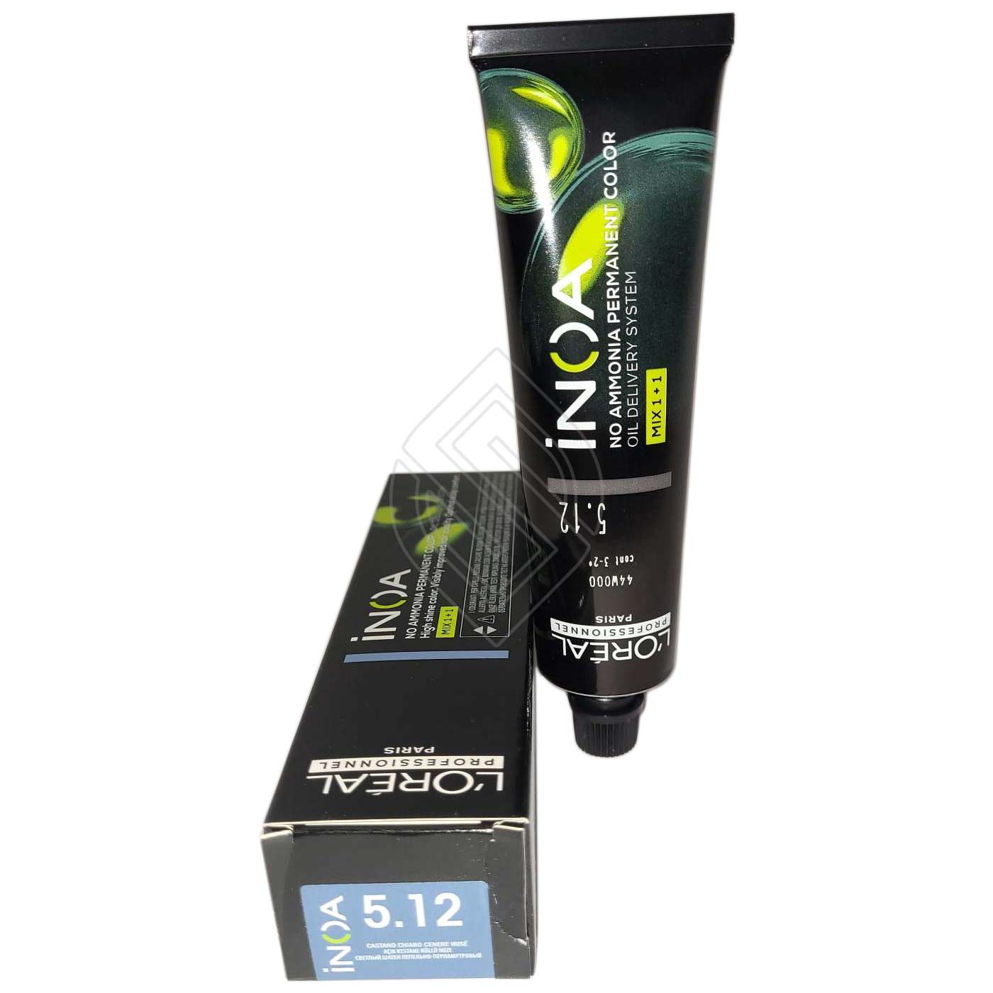 Loreal Professionnel Paris Inoa #5.12 Light Ash Iridescent Brown No Ammonia Permanent Hair Color 2 Ounce 60 Gram | SellerSpree