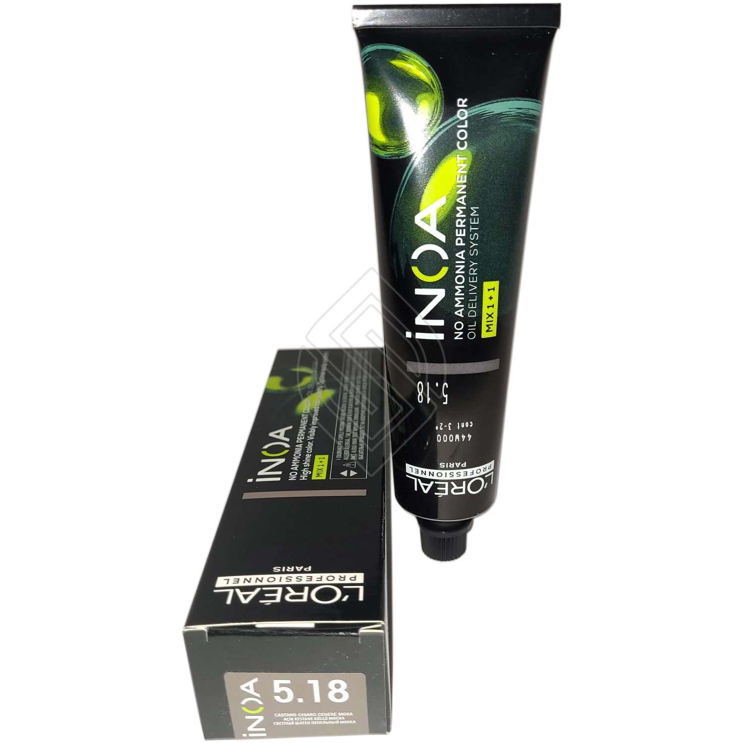 Loreal Professionnel Paris Inoa #5.18 Light Ash Mocha Brown No Ammonia Permanent Hair Color Original-5.18/5BM 2.1 Ounce 60 Gram | SellerSpree