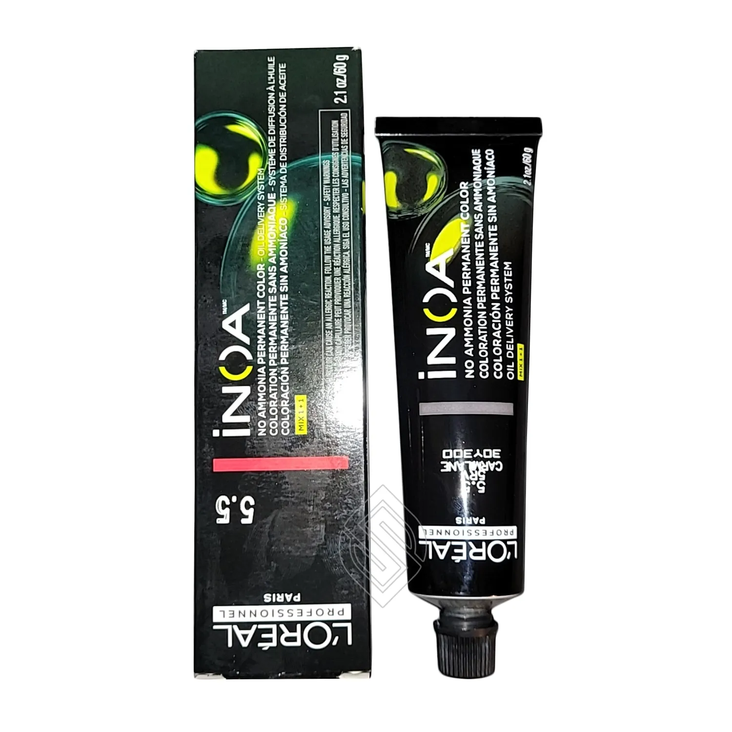 Loreal Professionnel Paris Inoa 5.5/5Rv Light Brown Red-Violet Carmilane No Ammonia Permanent Hair Color 2.1 Ounce 60 Gram | SellerSpree